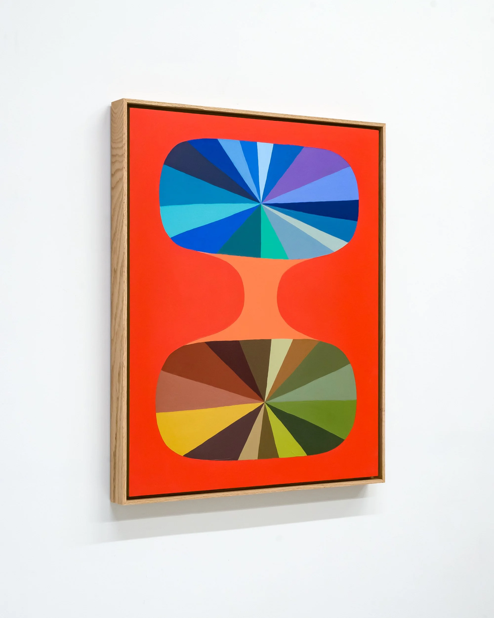  Scott Sueme, “Tunnel 4”, 2025, acrylic and vinyl emulsion on wood, 26 × 21 inches framed.    ENQUIRE  