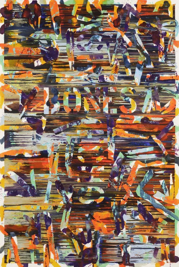  Pierre Coupey, “Echo’s Bones Ash II'”, 2023,  oil on prepared Arches Aquarelle paper, 60 × 40 inches paper size, 66 × 46 inches framed.    ENQUIRE   