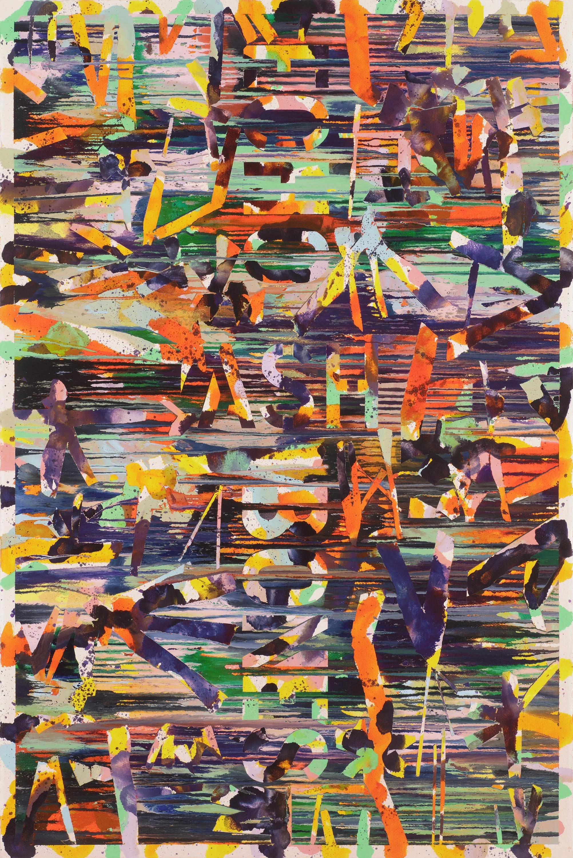  Pierre Coupey, “Echo’s Bones Ash III'”, 2023,  oil on prepared Arches Aquarelle paper, 60 × 40 inches paper size, 66 × 46 inches framed.    ENQUIRE   