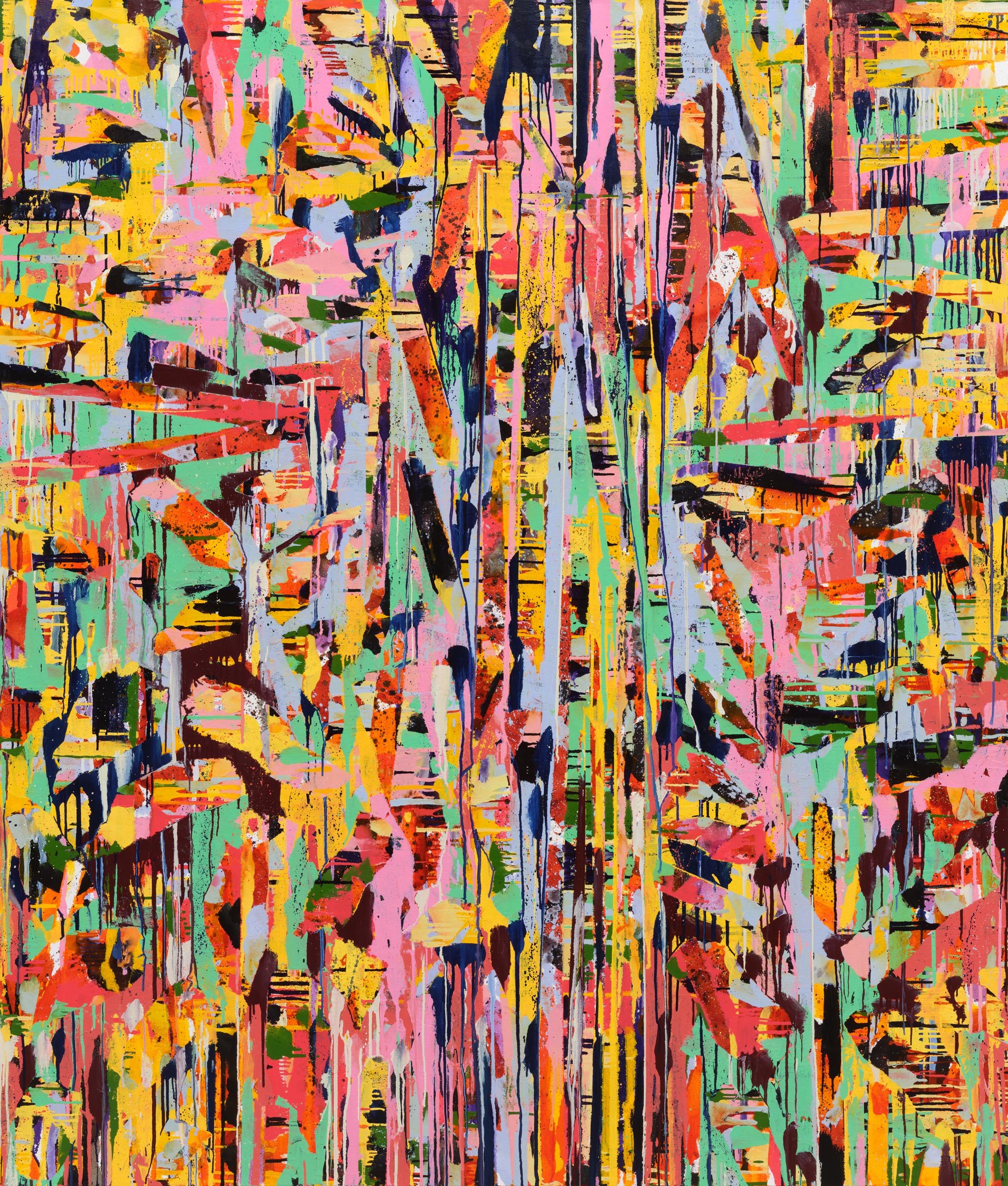  Pierre Coupey, “Choros”, 2025,  oil on canvas, 78.75 × 67 inches.    ENQUIRE   