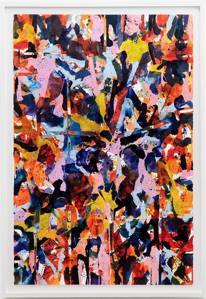  Pierre Coupey, “Night Flower for Pantera”, 2025,  oil on prepared Arches Aquarelle paper, 60 × 40 inches paper size.    ENQUIRE   