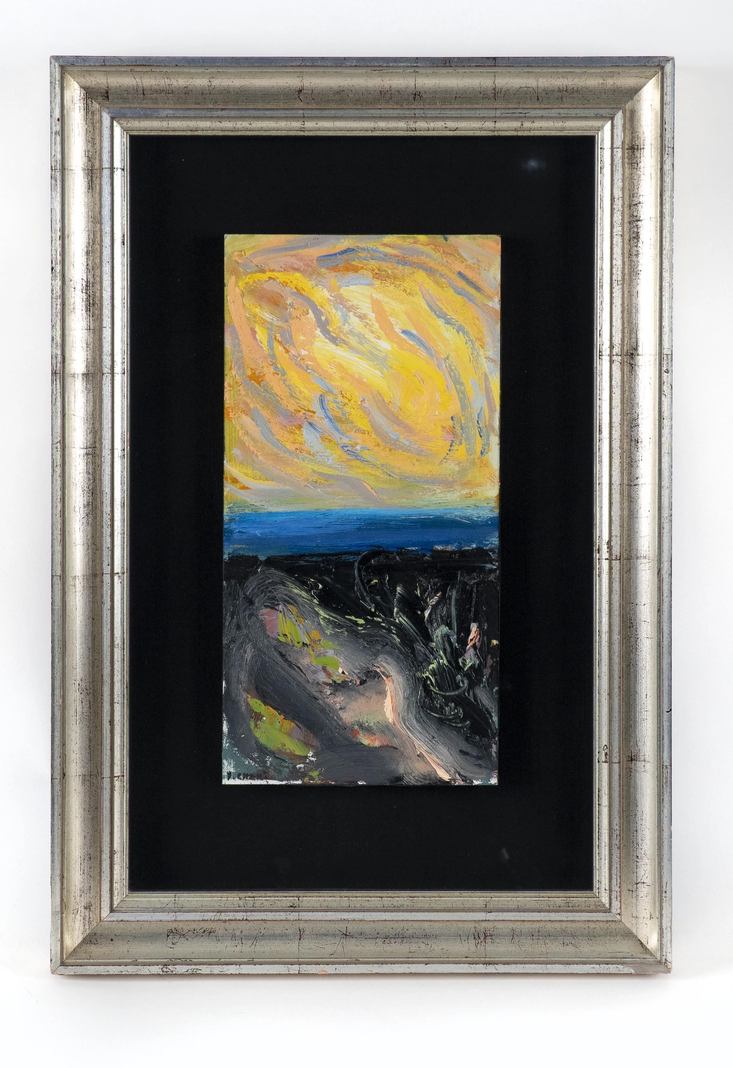  Yehouda Chaki, Seaflight 9503-W, oil on panel, 16 x 8  inches (panel size).  