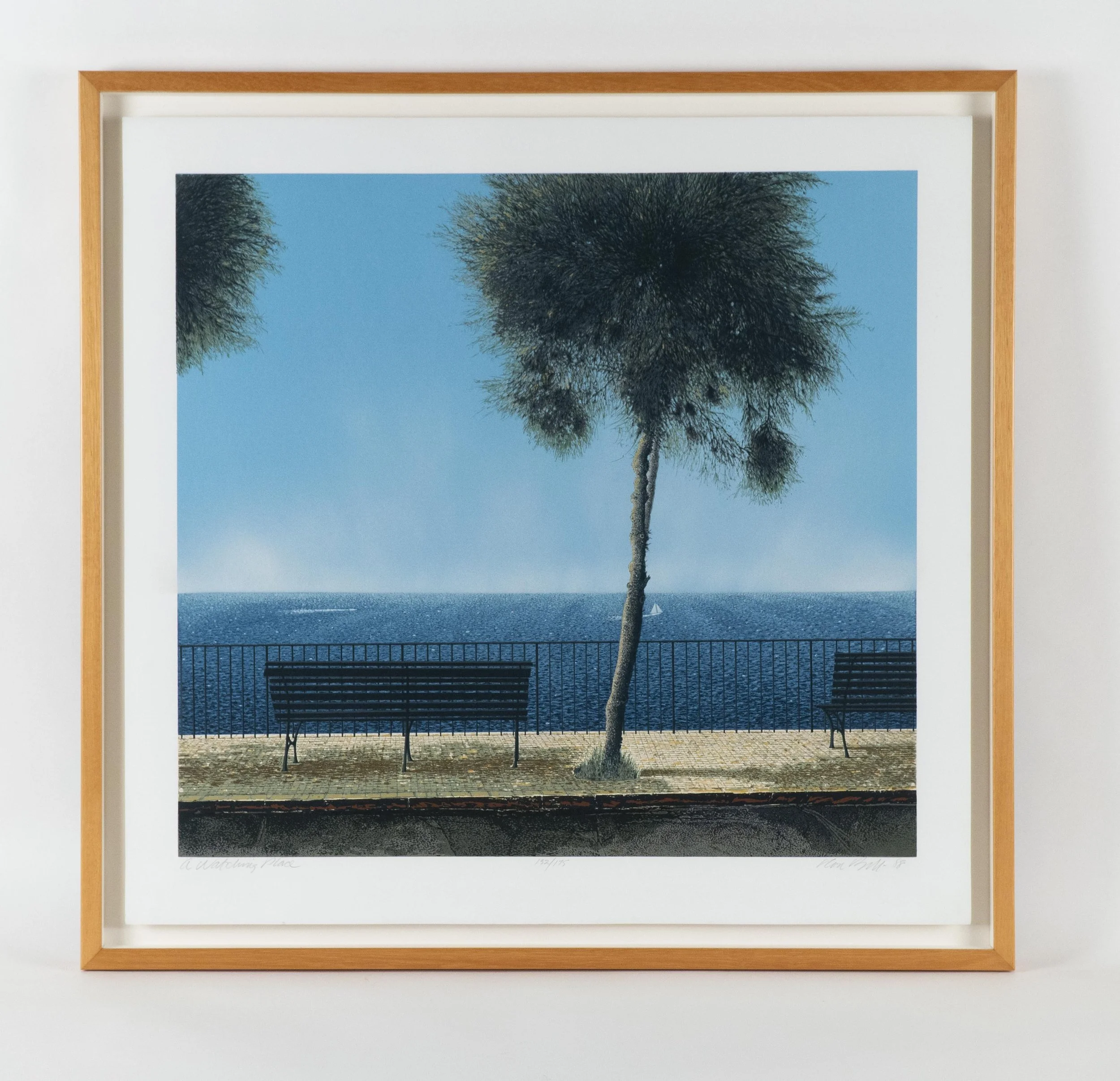  Ron Bolt, “A Watering Place”, 1988, silkscreen print, 25x 28 inches image, edition # 132/175.    ENQUIRE  