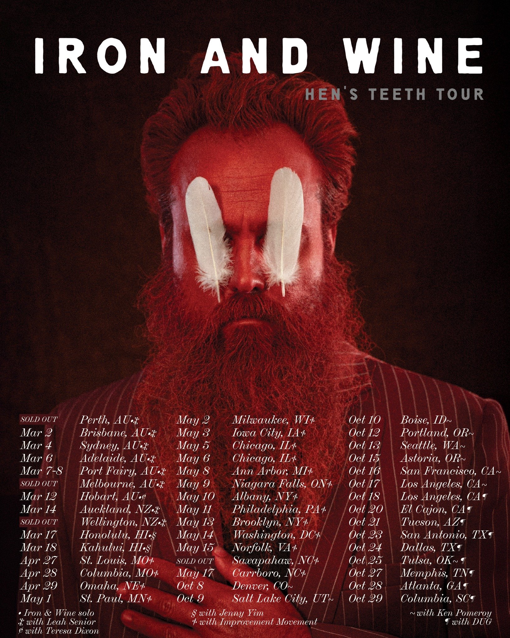 Iron and Wine Tour Dates 2026 Katie Ernst website