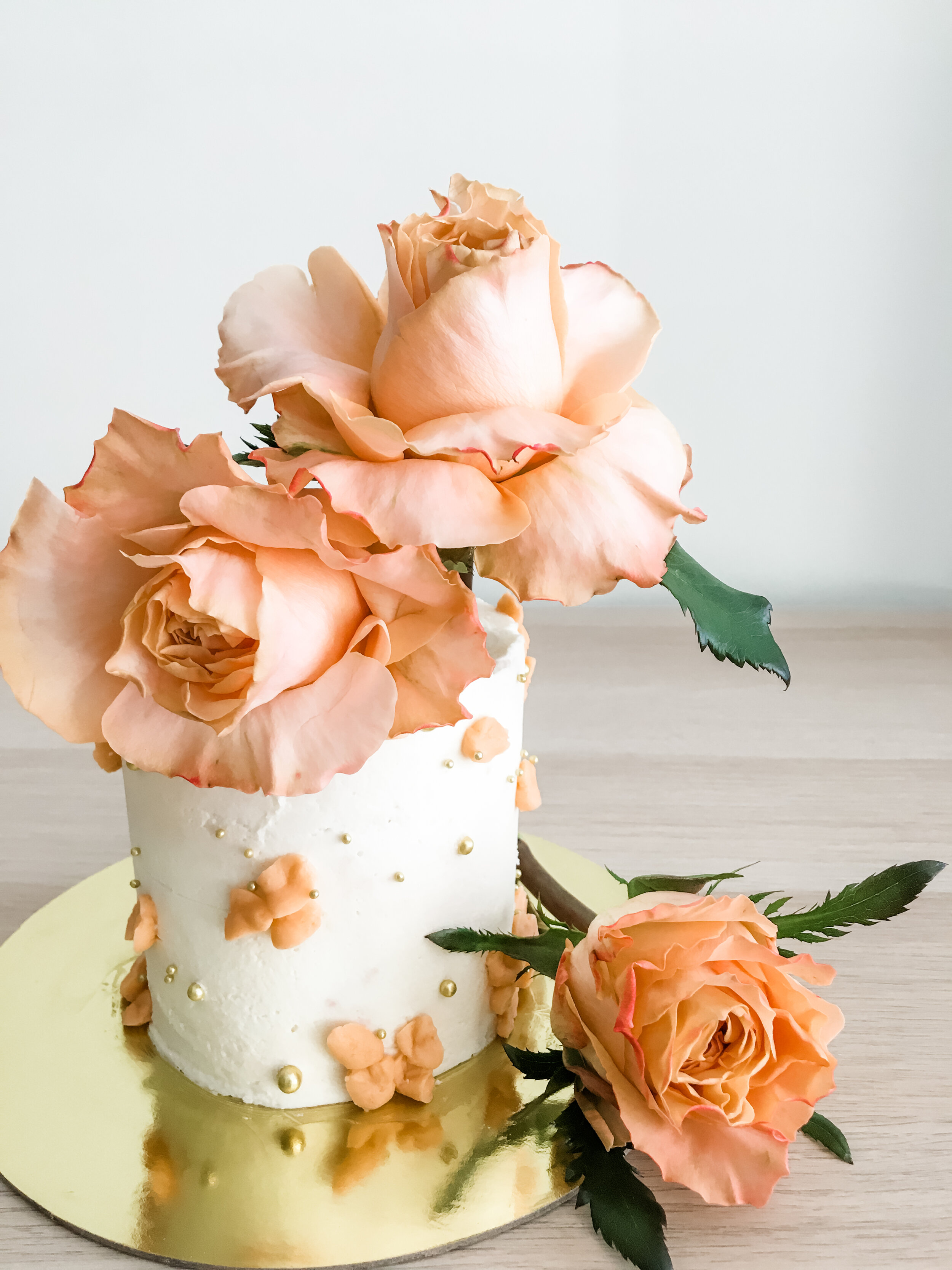 Custom Cake and fresh florals