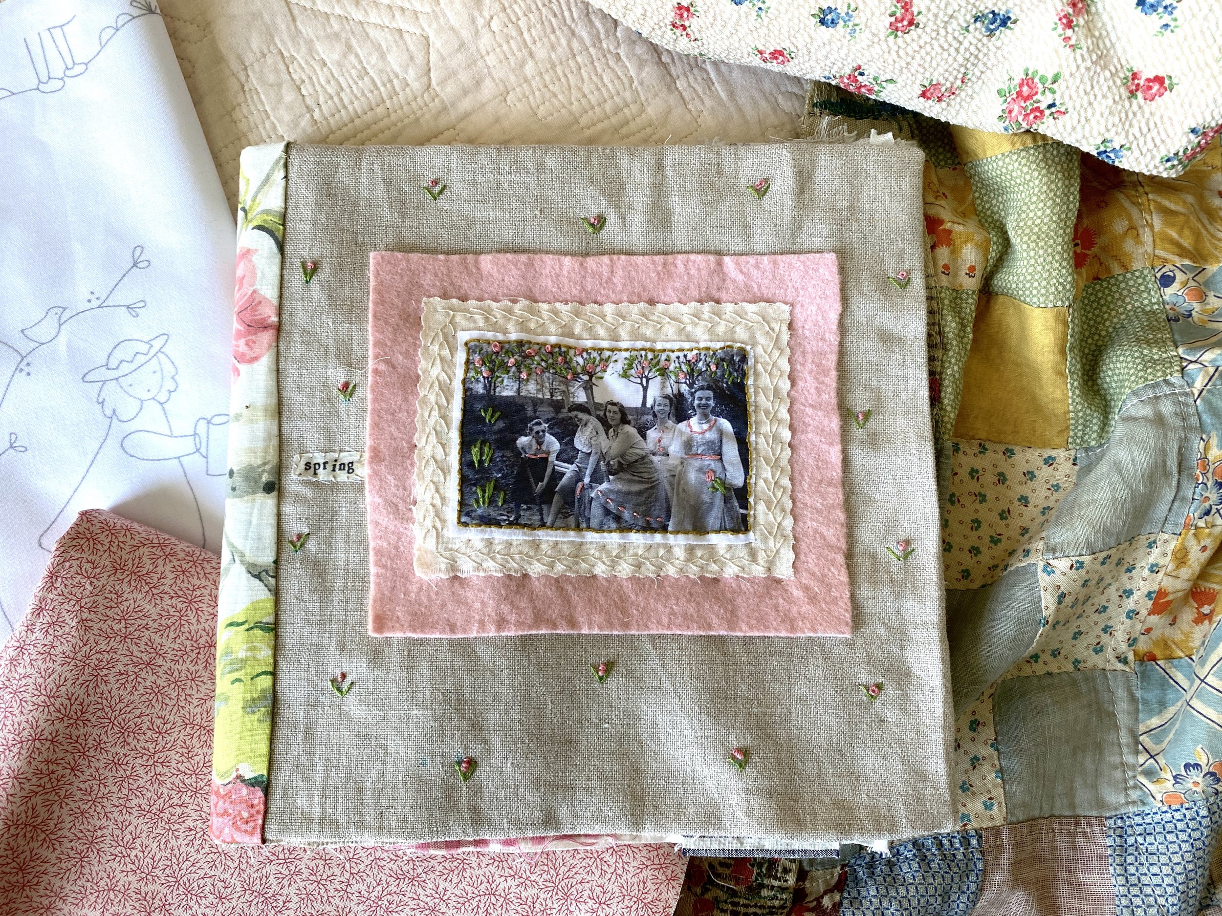 Simple Slow Stitching - Slow Stitch using scrap fabric and simple stitches.  