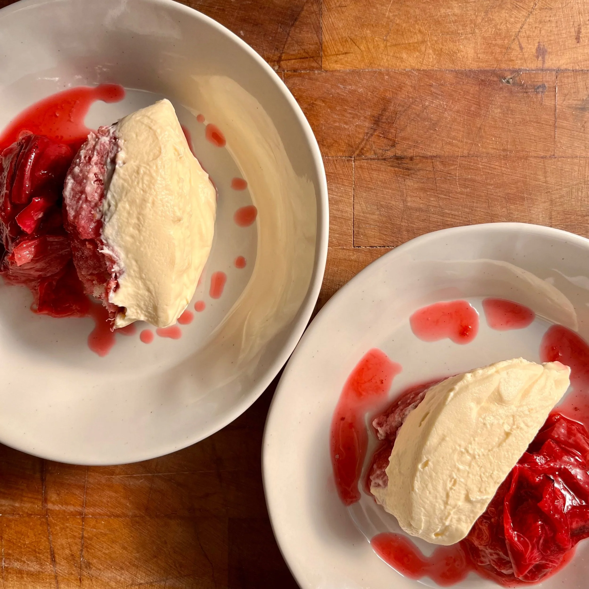Rhubarb Raspberry Trifle