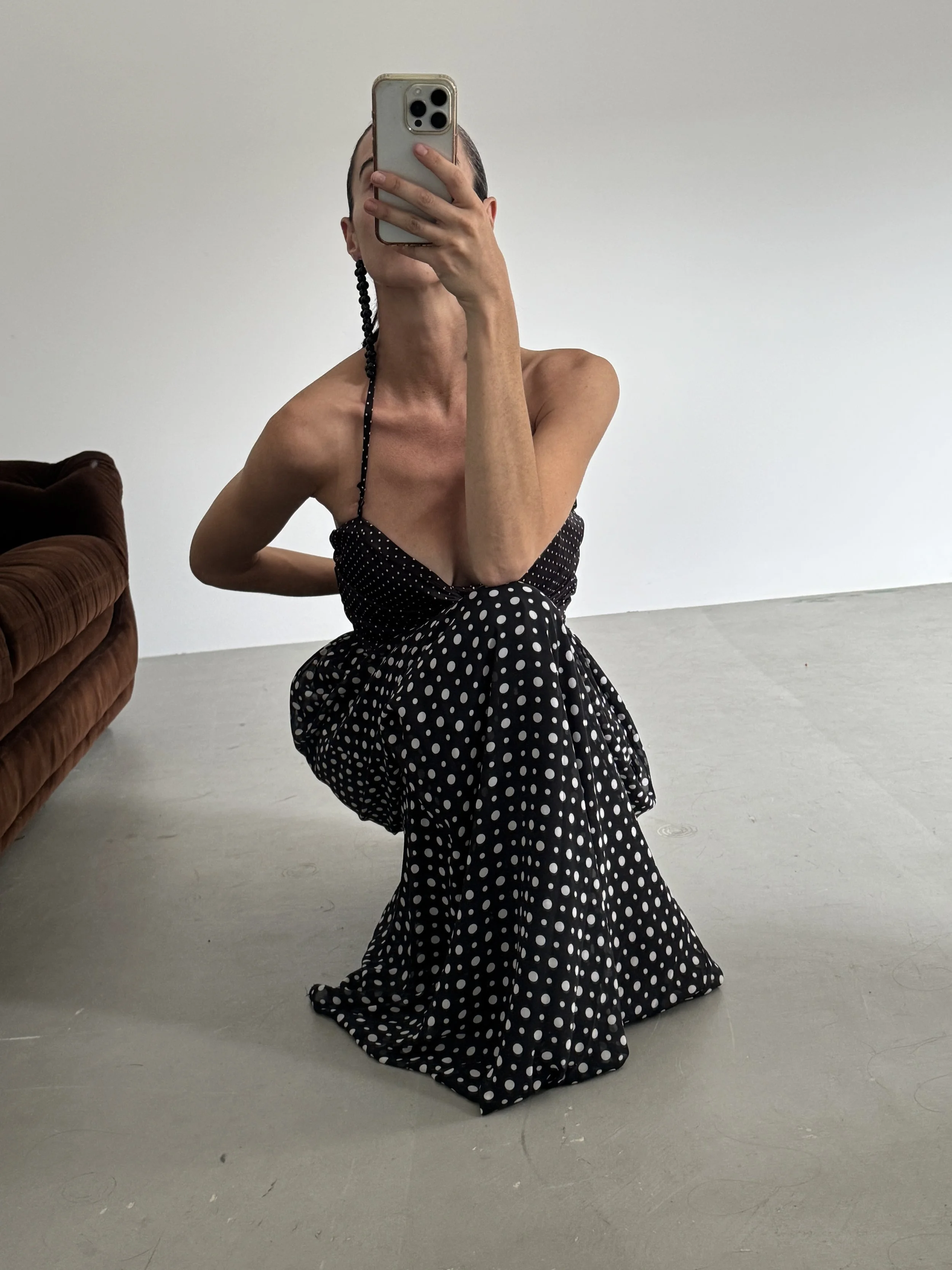 POLKADOT HALTER DRESS