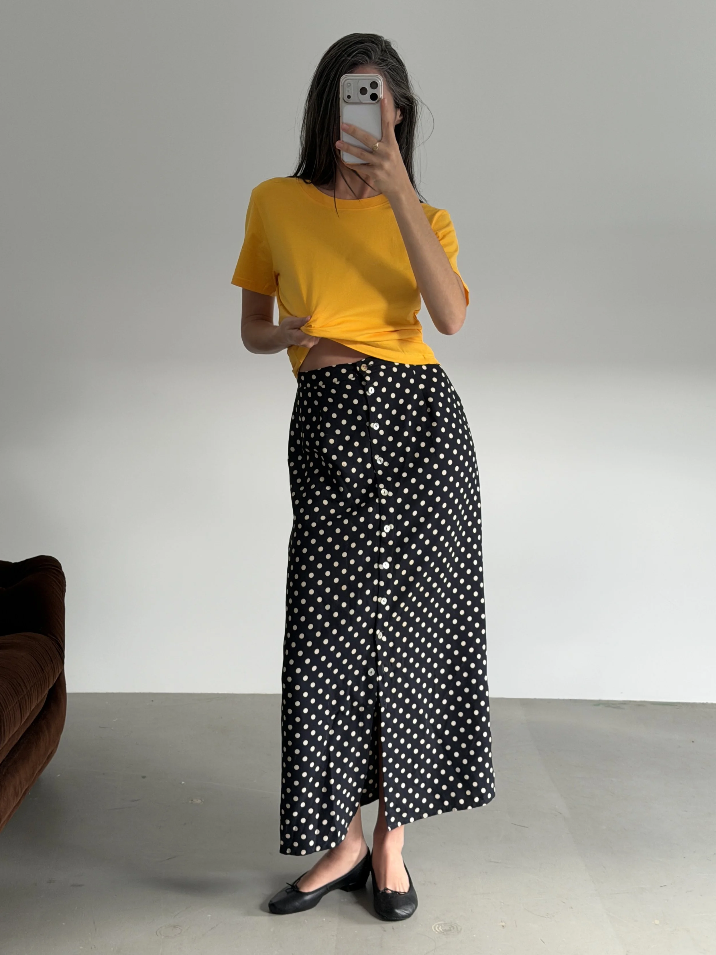 polka dot skirt