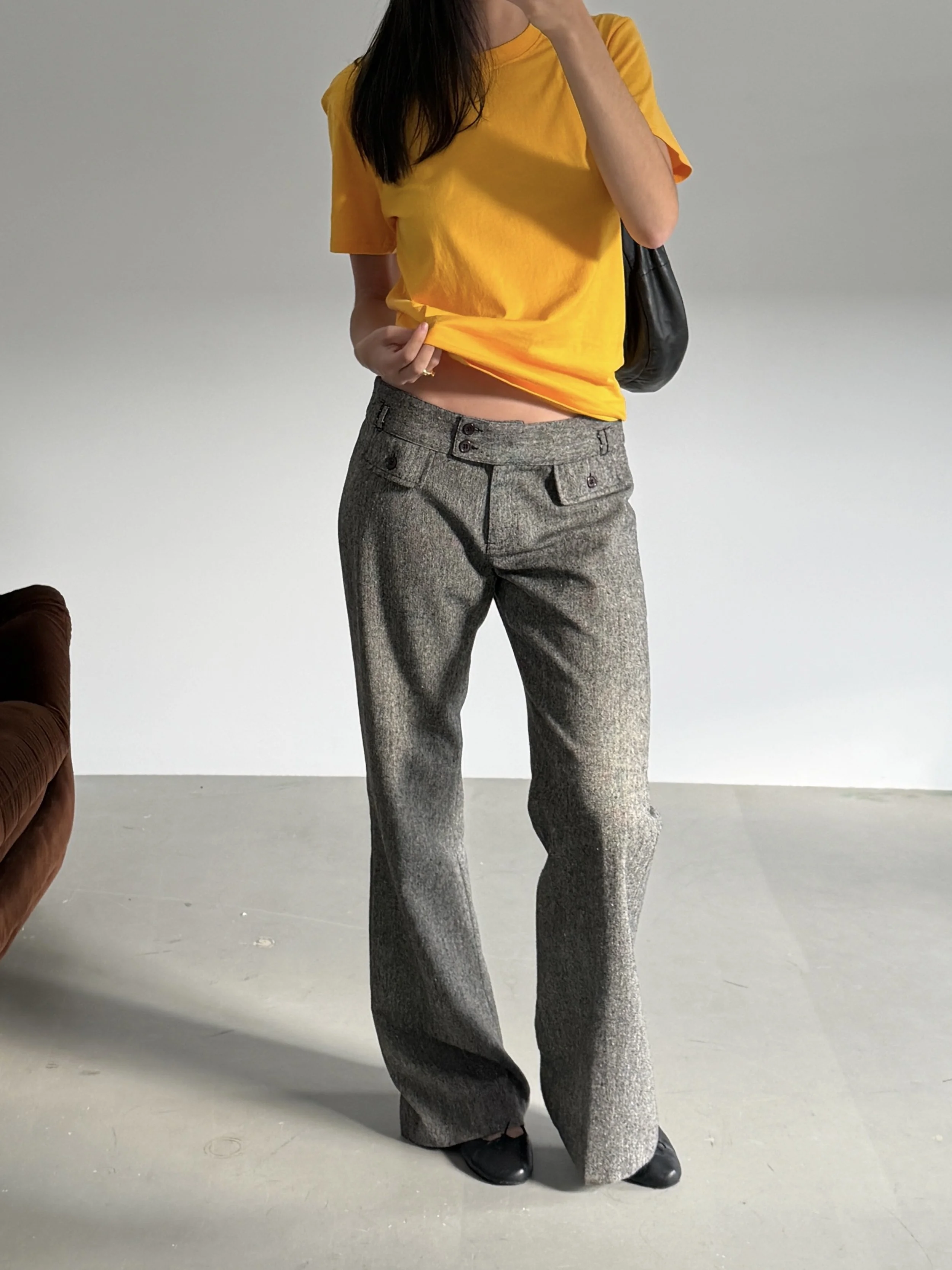 y2k low rise trousers