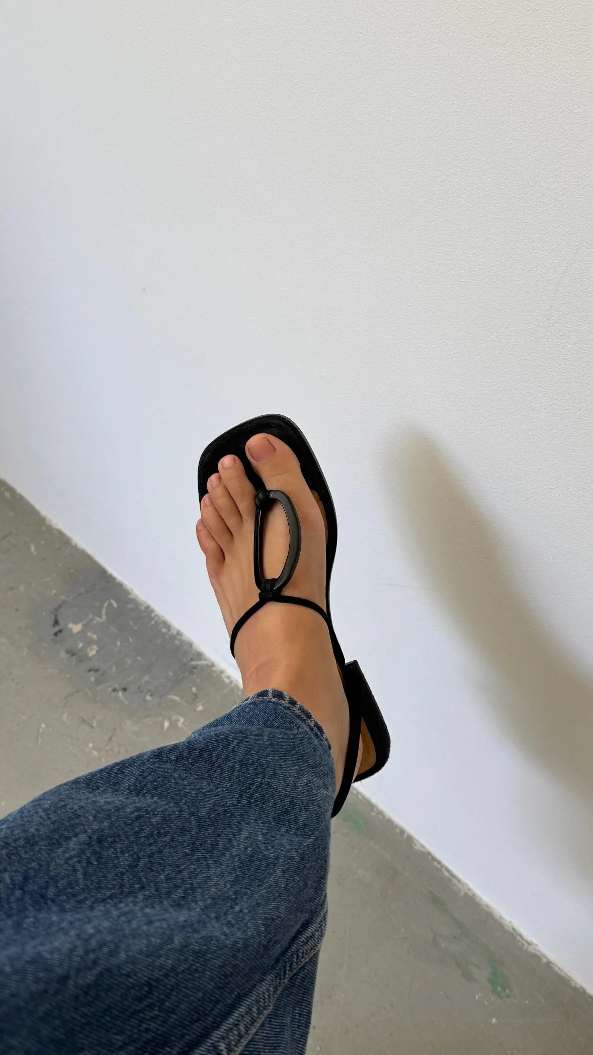 SUEDE SLING-BACK THONGS