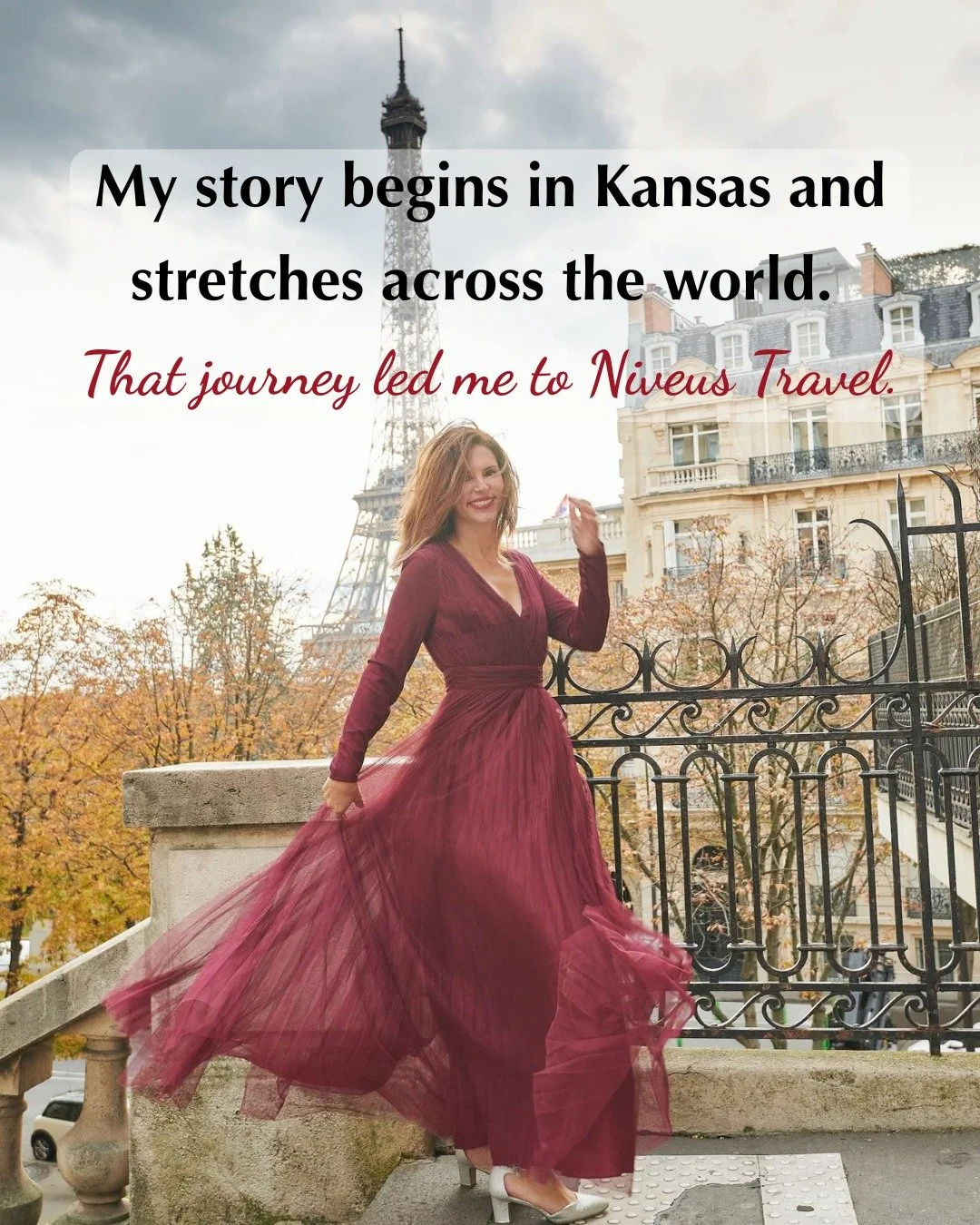 Hi, I&rsquo;m Jane, founder of Niveus Travel. My story begins in Kansas and stretches across the world.

Since then, I&rsquo;ve lived in nine countries and explored more than eighty. Each place has shaped how I see travel and experience a destination