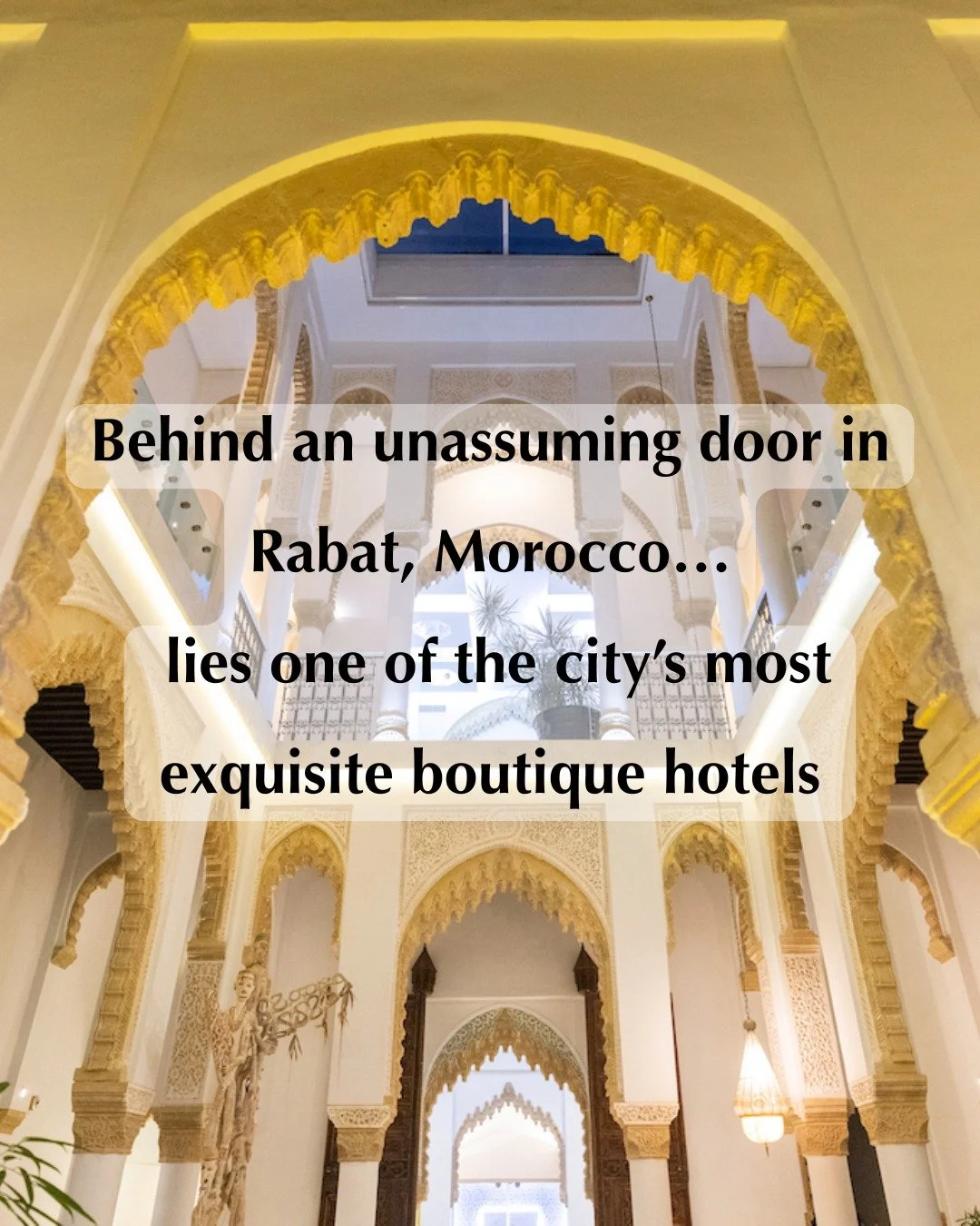 I love places like this, the ones tucked behind an unmarked door that make you stop and just stare when you walk in.

Riad Euphoriad in Rabat was one of the stops I planned for my clients&rsquo; 25th anniversary trip to Morocco. 

They called it &ldq