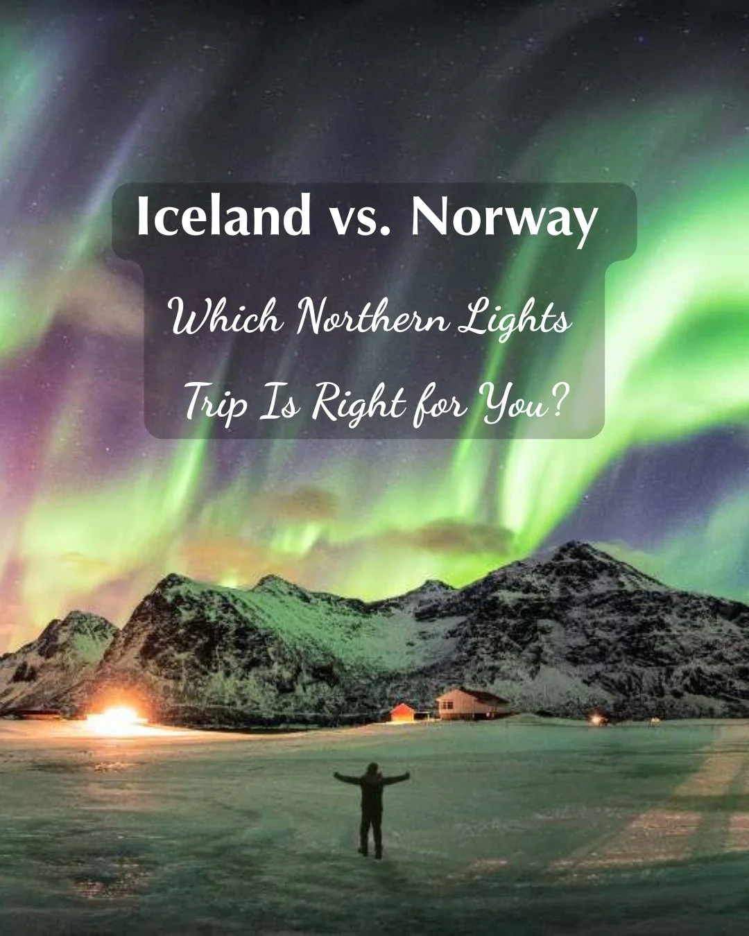 Are you thinking about a Northern Lights trip but not sure whether to choose Iceland or Norway? 

Both offer incredible aurora displays, but your chances aren&rsquo;t exactly the same.

Norway (especially Troms&oslash;) sits directly under the Aurora