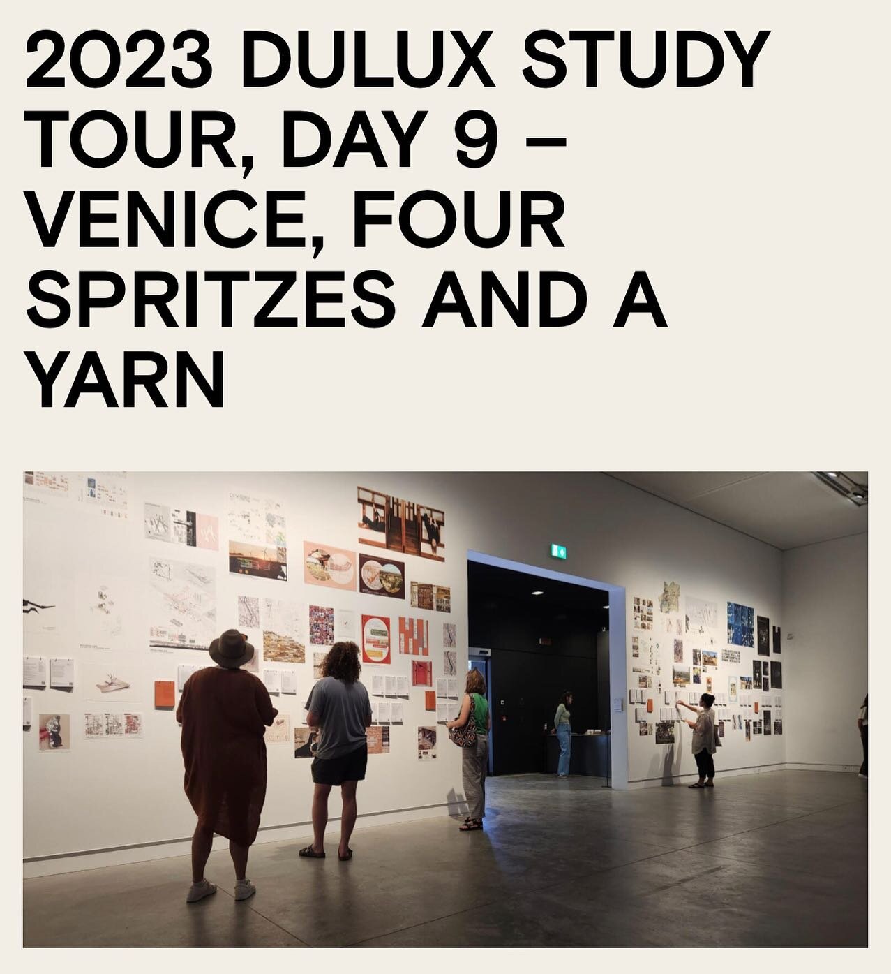 🖇Link in Bio

It's NAIDOC week and I'd like to share a particularly rich conversation from our final full day of the Dulux Study Tour. 

We were at the Venice Bienalle and the 2023 theme was about 'decolonising and decarbonising.' The Australian, Ca
