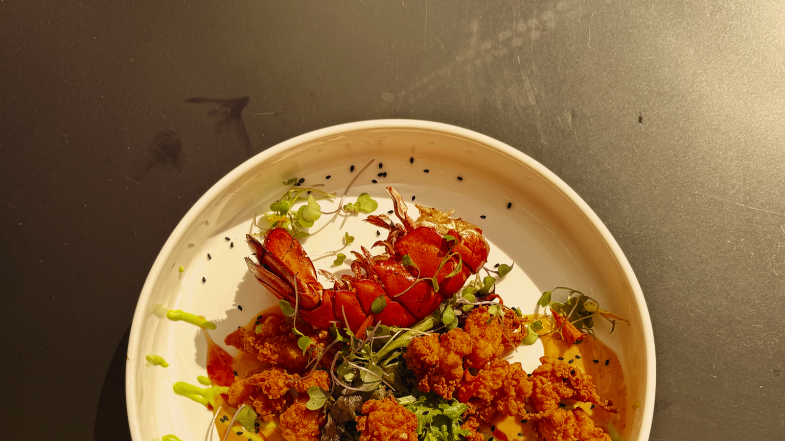 Stuffed lobster tail served at Crab Cab in Capitol Heights