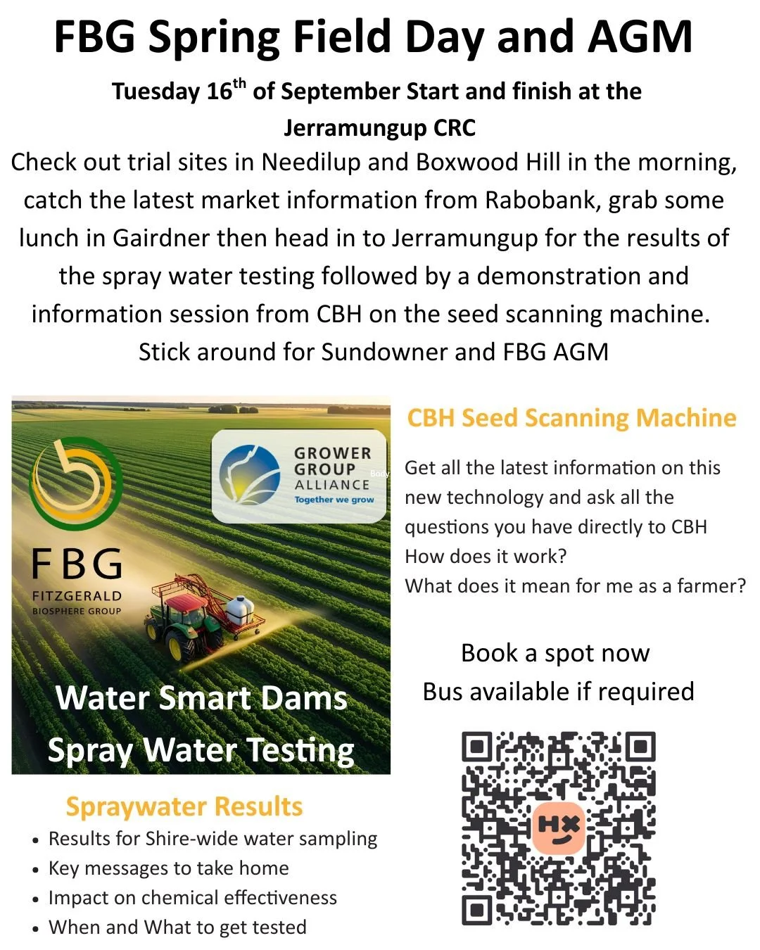 Lots of really important information in this years Spring Field Day
Book a place on the tour and grab a seat on the bus so you can relax and enjoy the day
https://events.humanitix.com/fbg-spring-field-day-2025