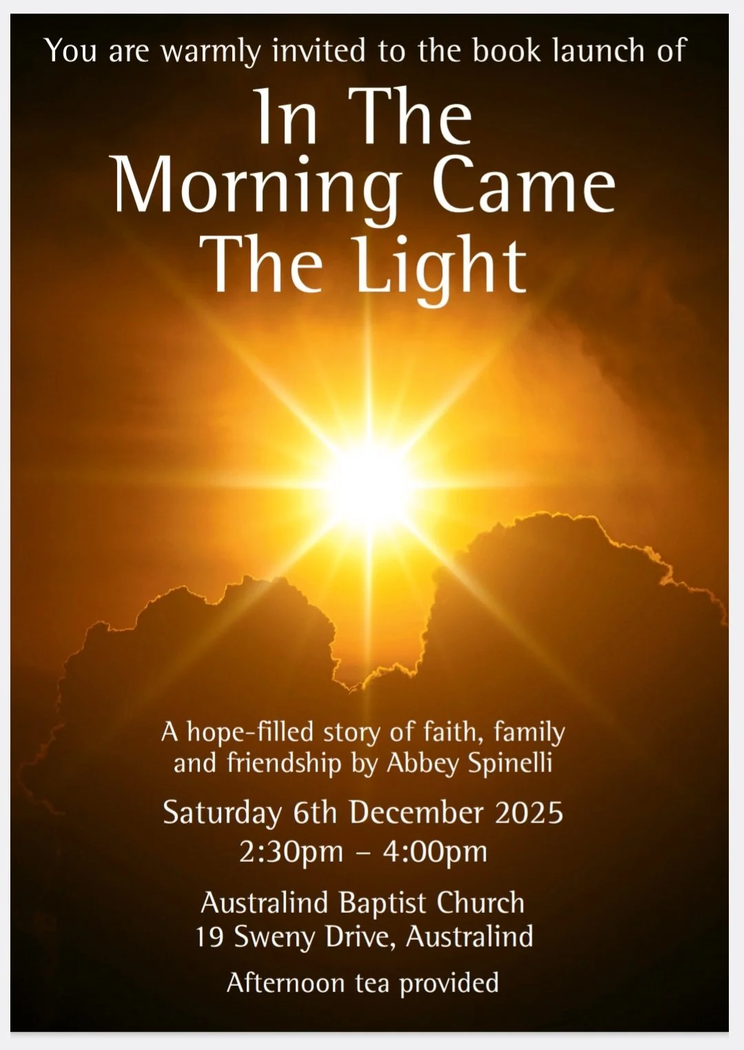 In the Morning Came the Light Book Launch