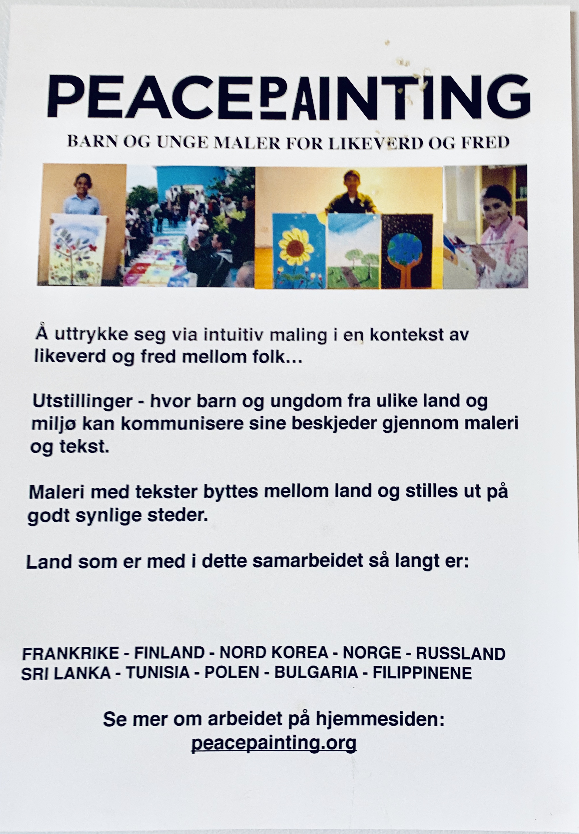 Tromsø, Peacepainting Exhibition at Tromsø Airport, Norway