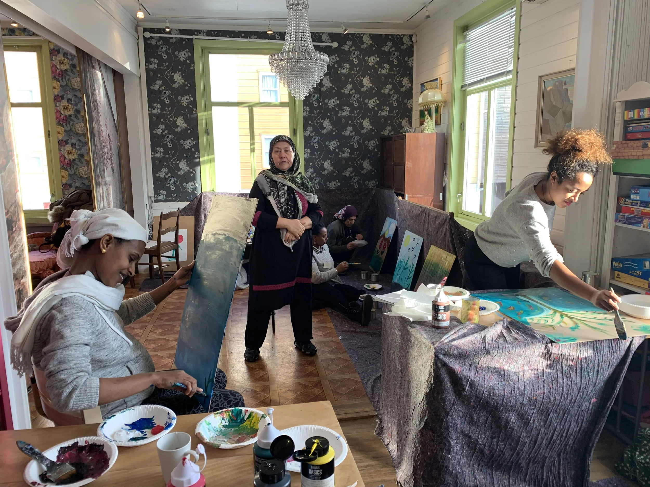 Peacepainting workshop with Kirkens Bymisjon, Tromsø
