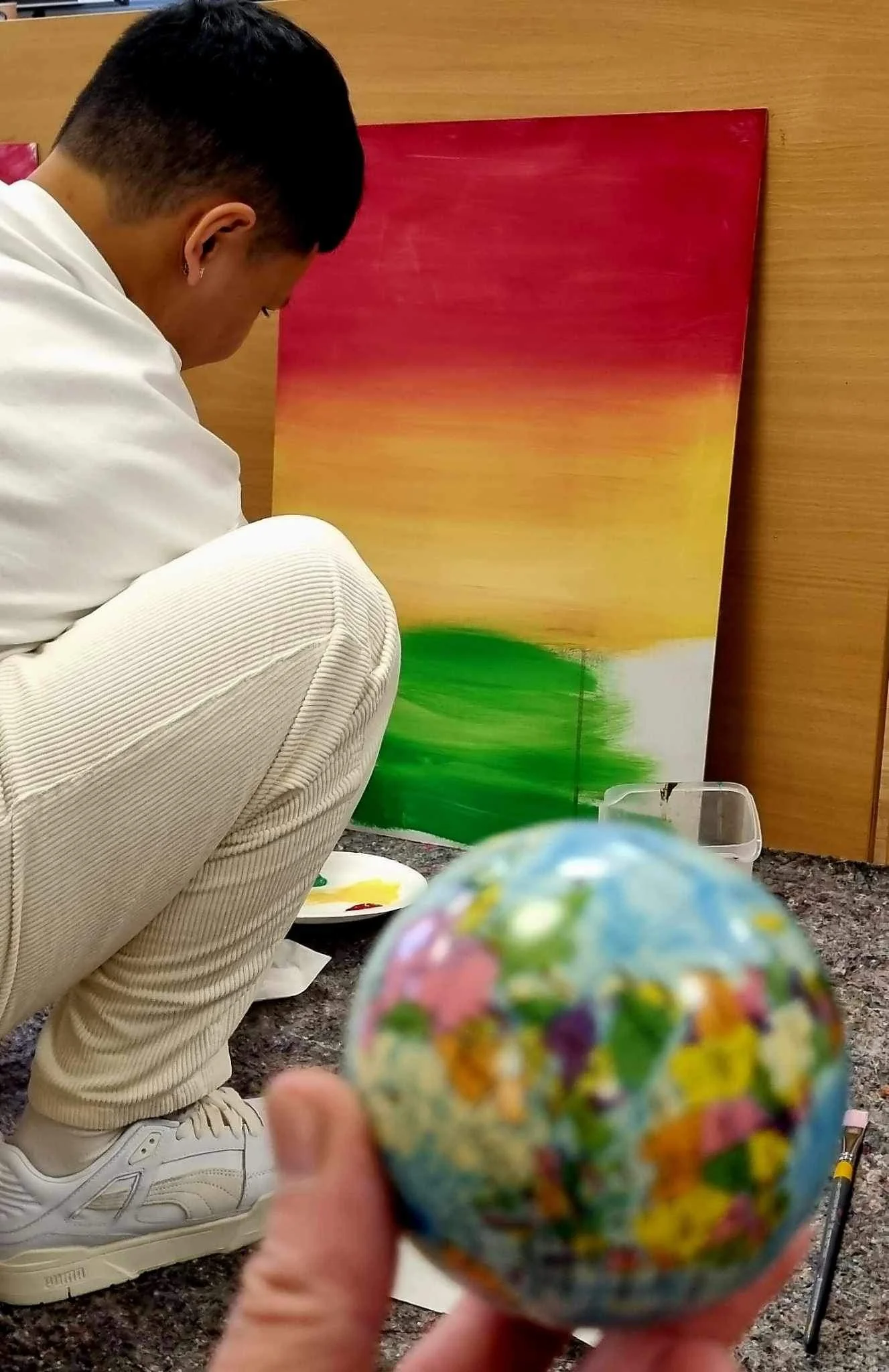 Peacepaitning Workshop at Fellesverket, Sandvika