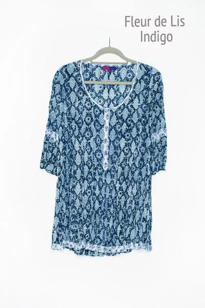 Fleur de Lis Indigo