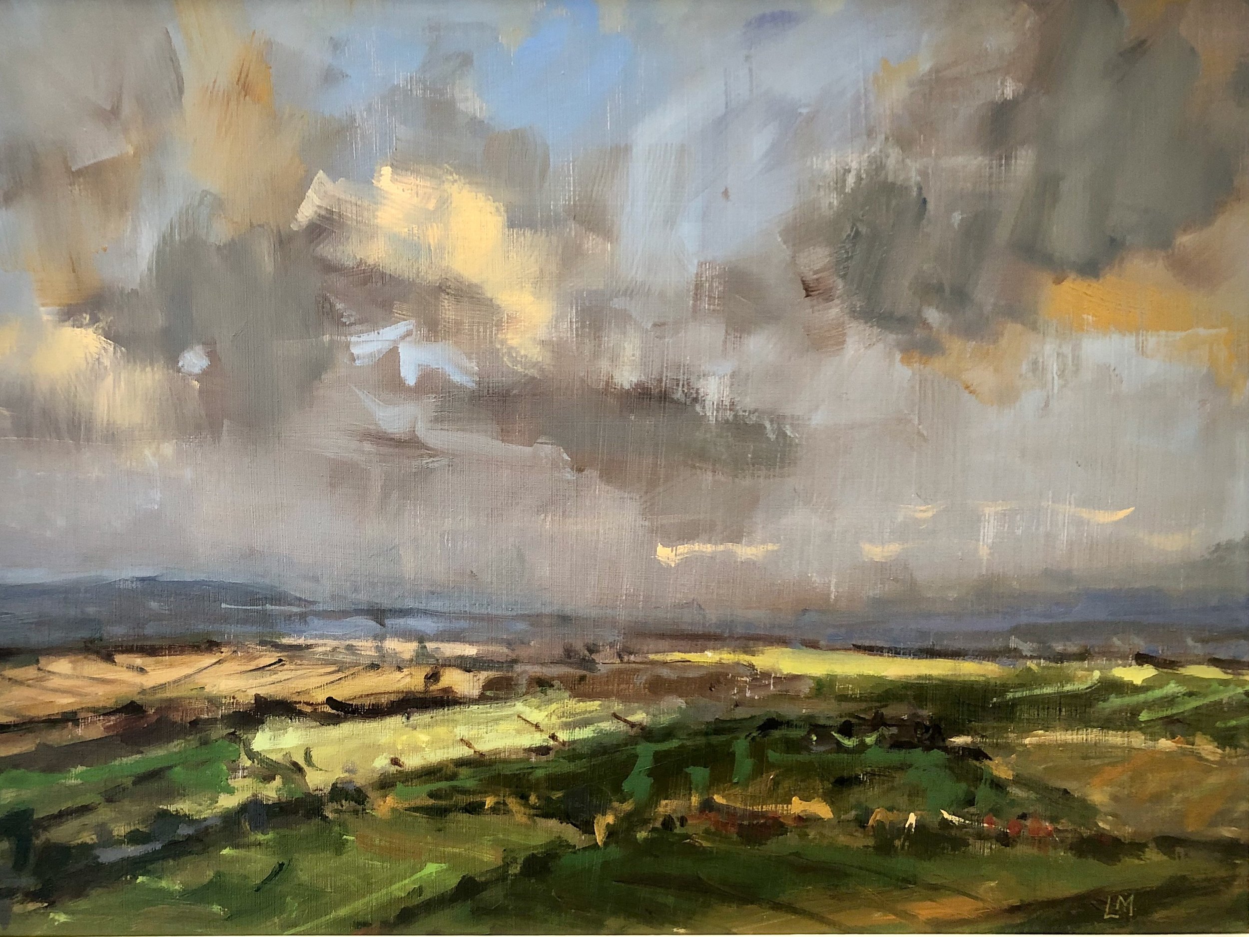 Across the Fields at Cissbury Oil 30x40cm.jpeg