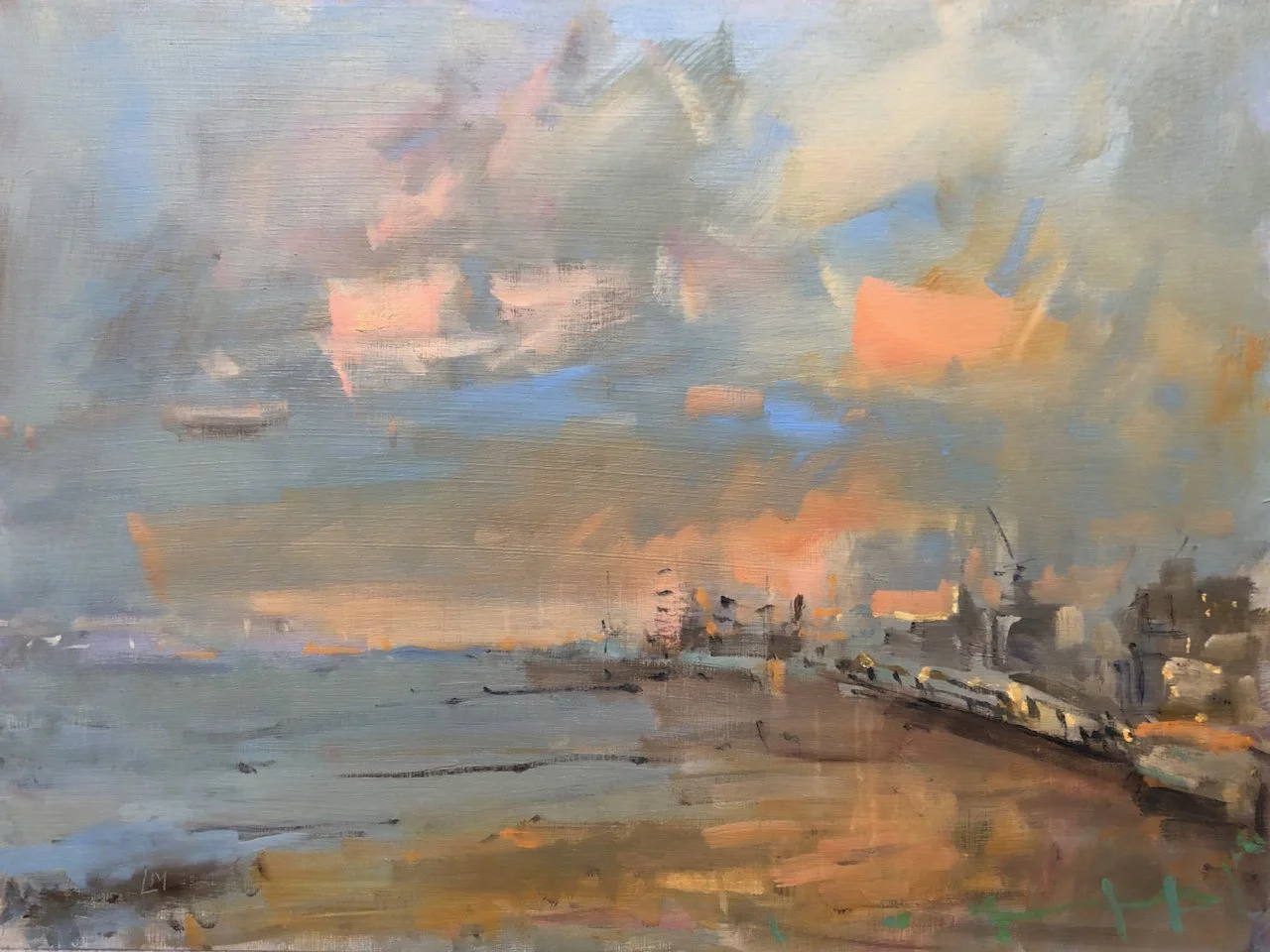 Sunset Skies over Hove Oil 30x40cm.jpeg