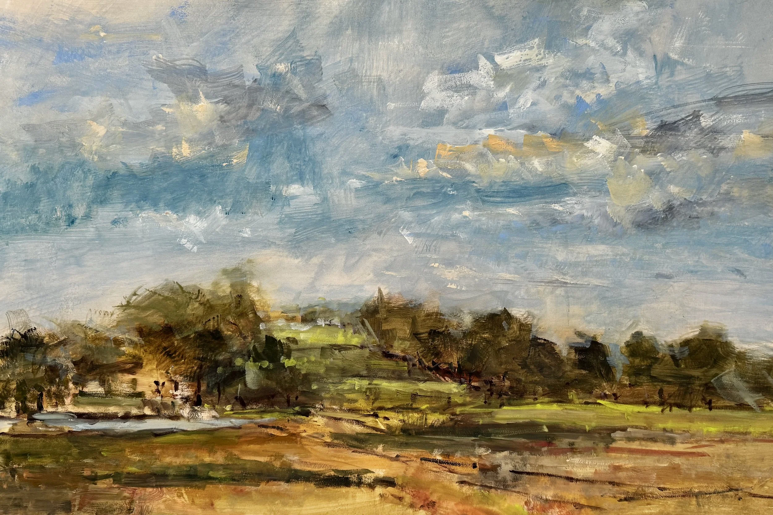 Afternoon Heat in Richmond Park Gouache 50x75cm.jpeg
