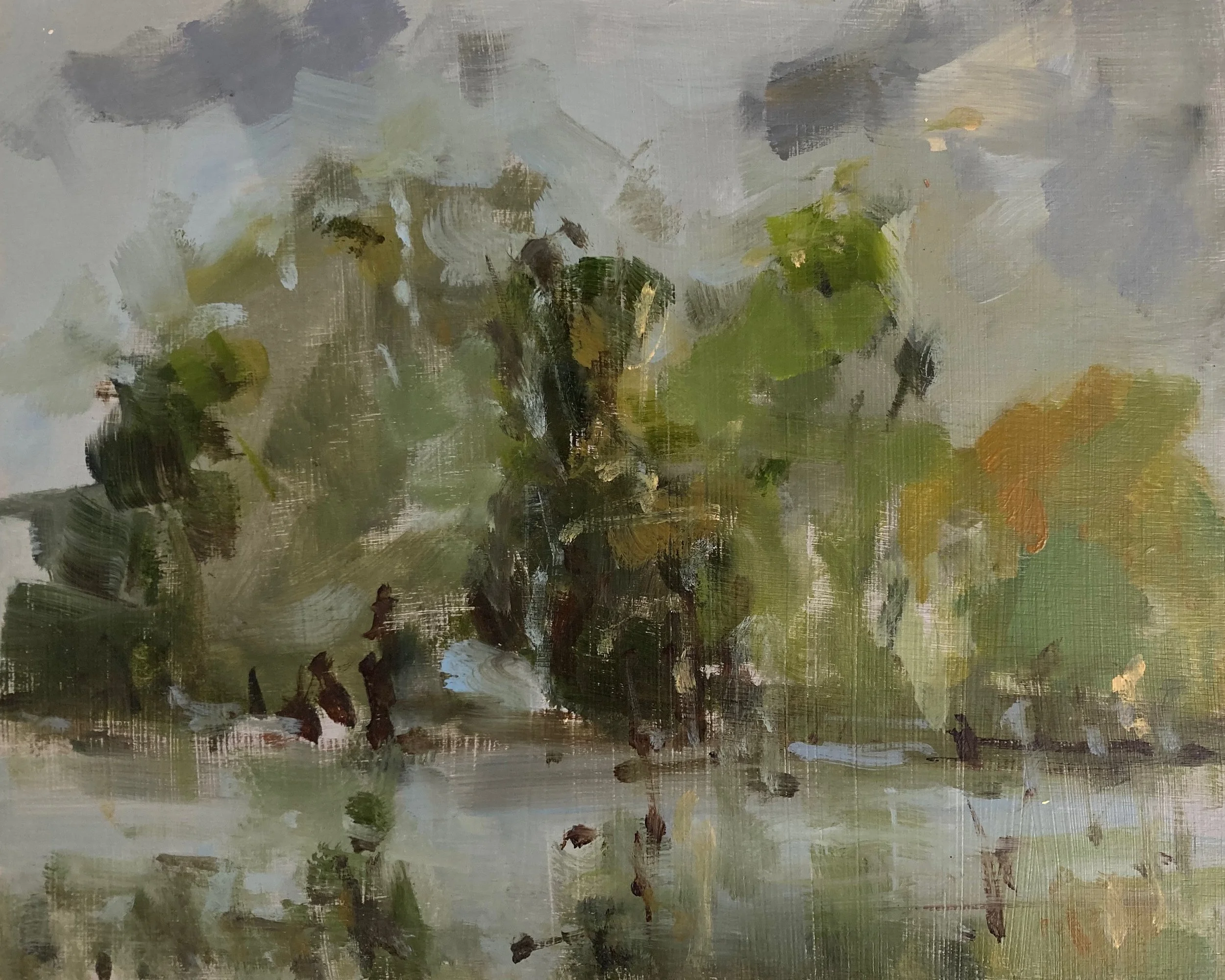 Trees by the Lake Oil 20x25cm .jpeg