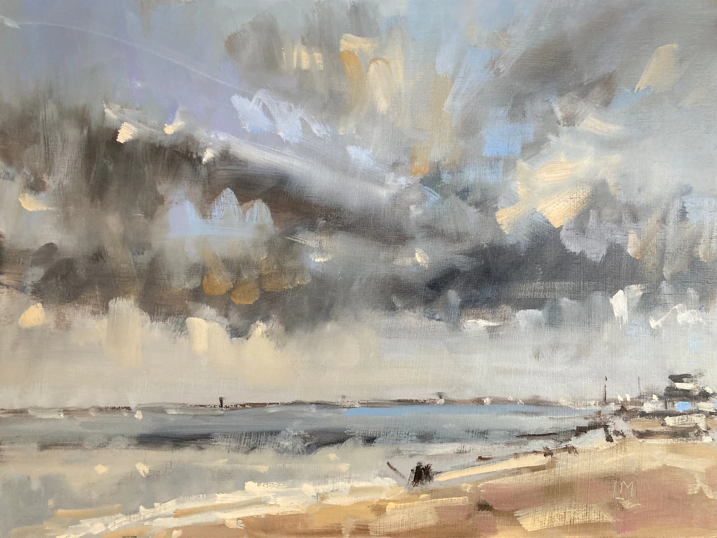 Low Cloud Along The Shore Oil 23x30cm.jpeg