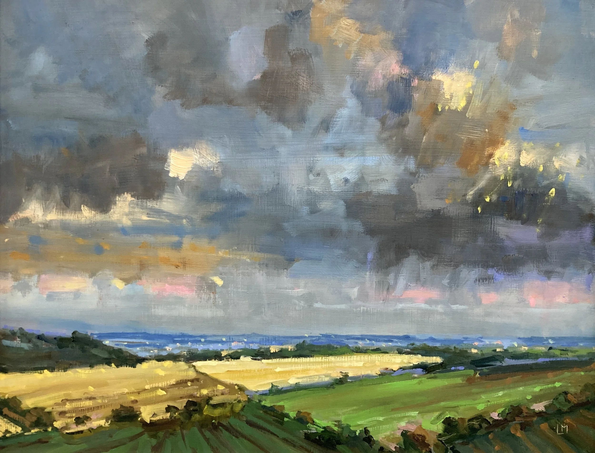 Across the Fields Towards the Bay Oil 35x45cm GBP550.jpeg