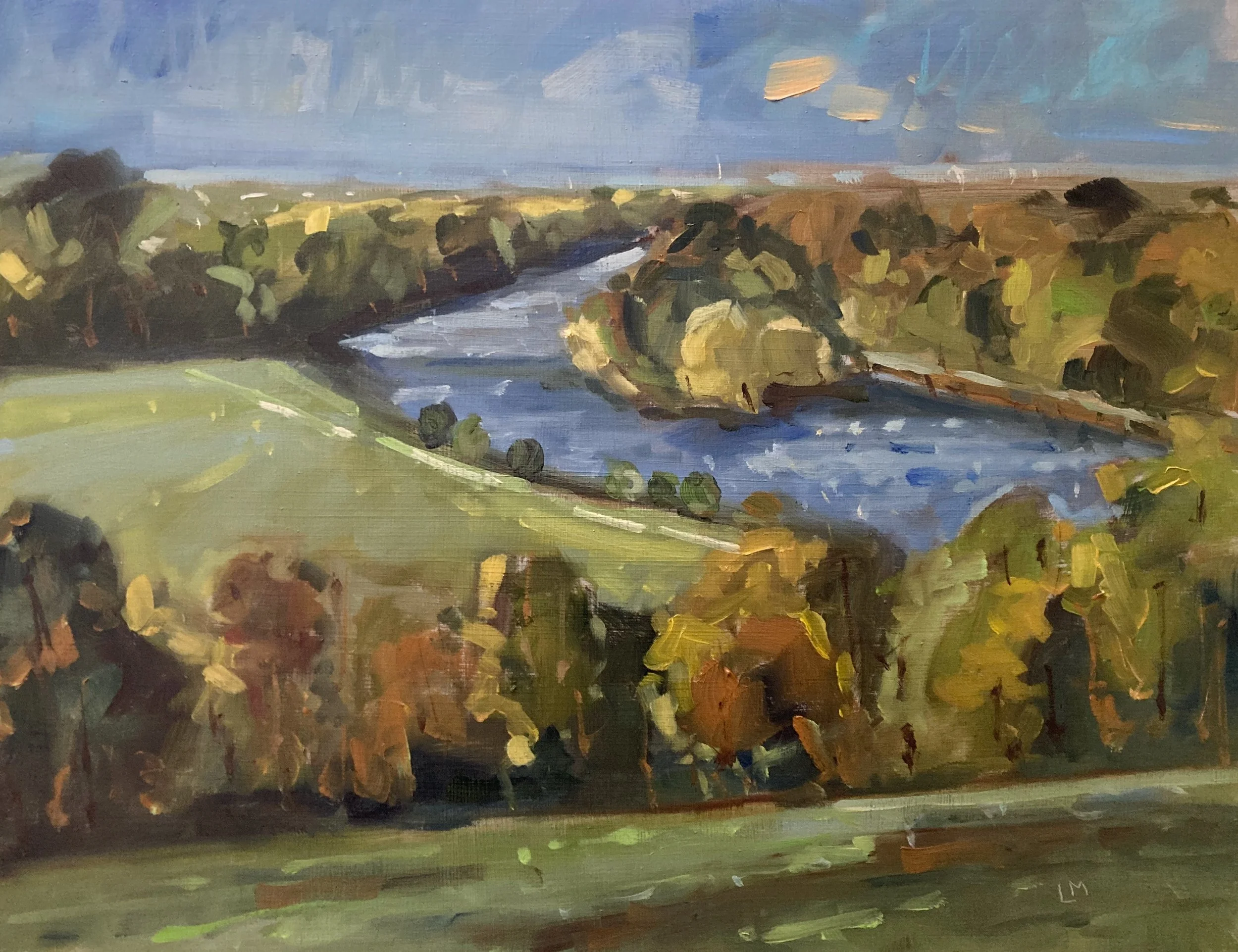 View from Petersham Village Oil 35x45cm.jpeg