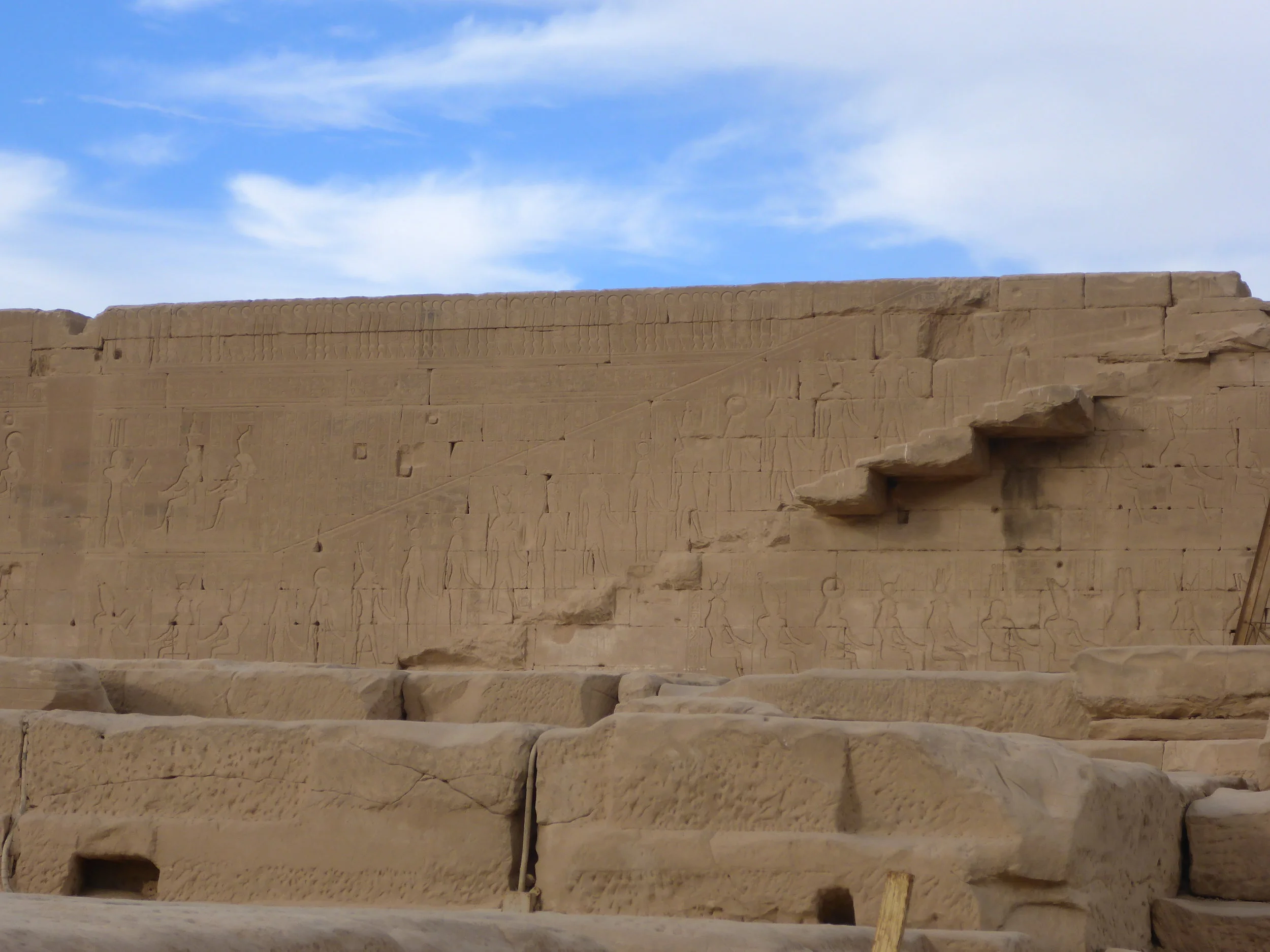 Roof steps with Gods walking up...