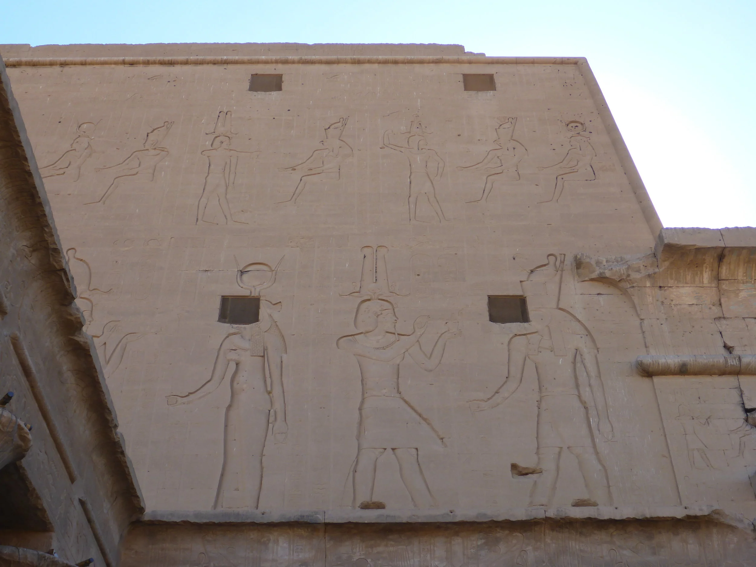 Edfu temple graffiti on the wall....