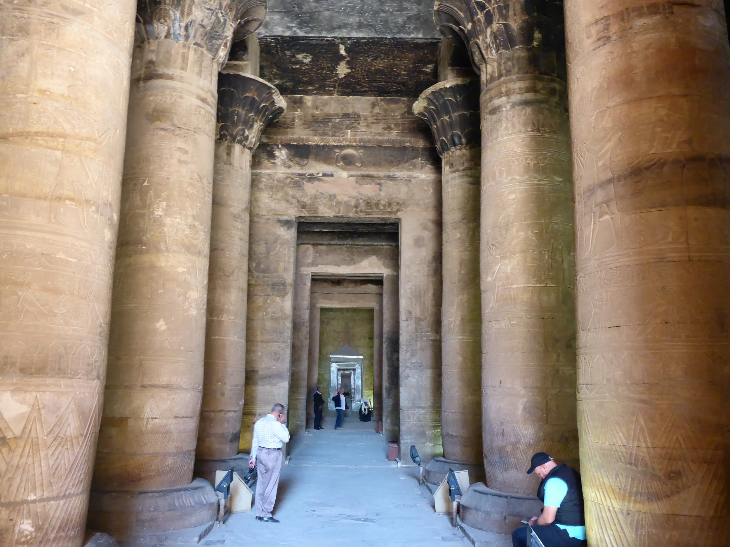 Edfu temple corridor to Osiris boat