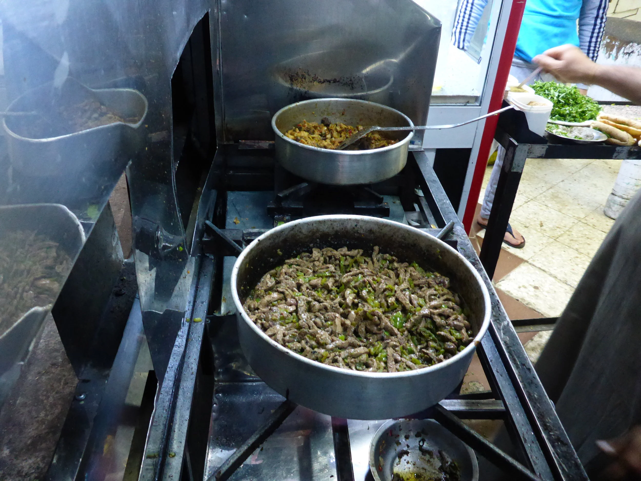 Lunch in Luxor.. grilled liver with onion.