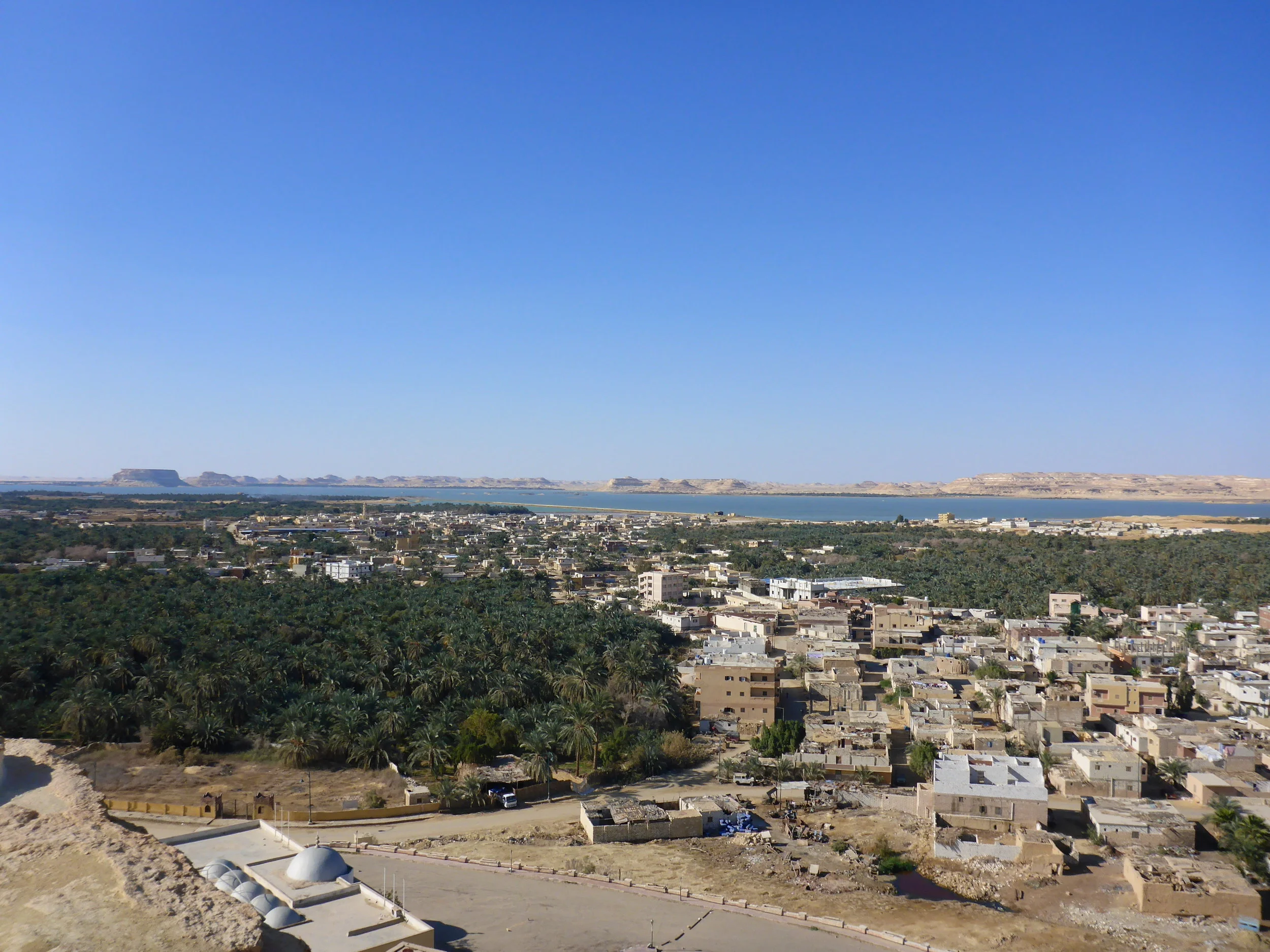 Siwa lake in distance