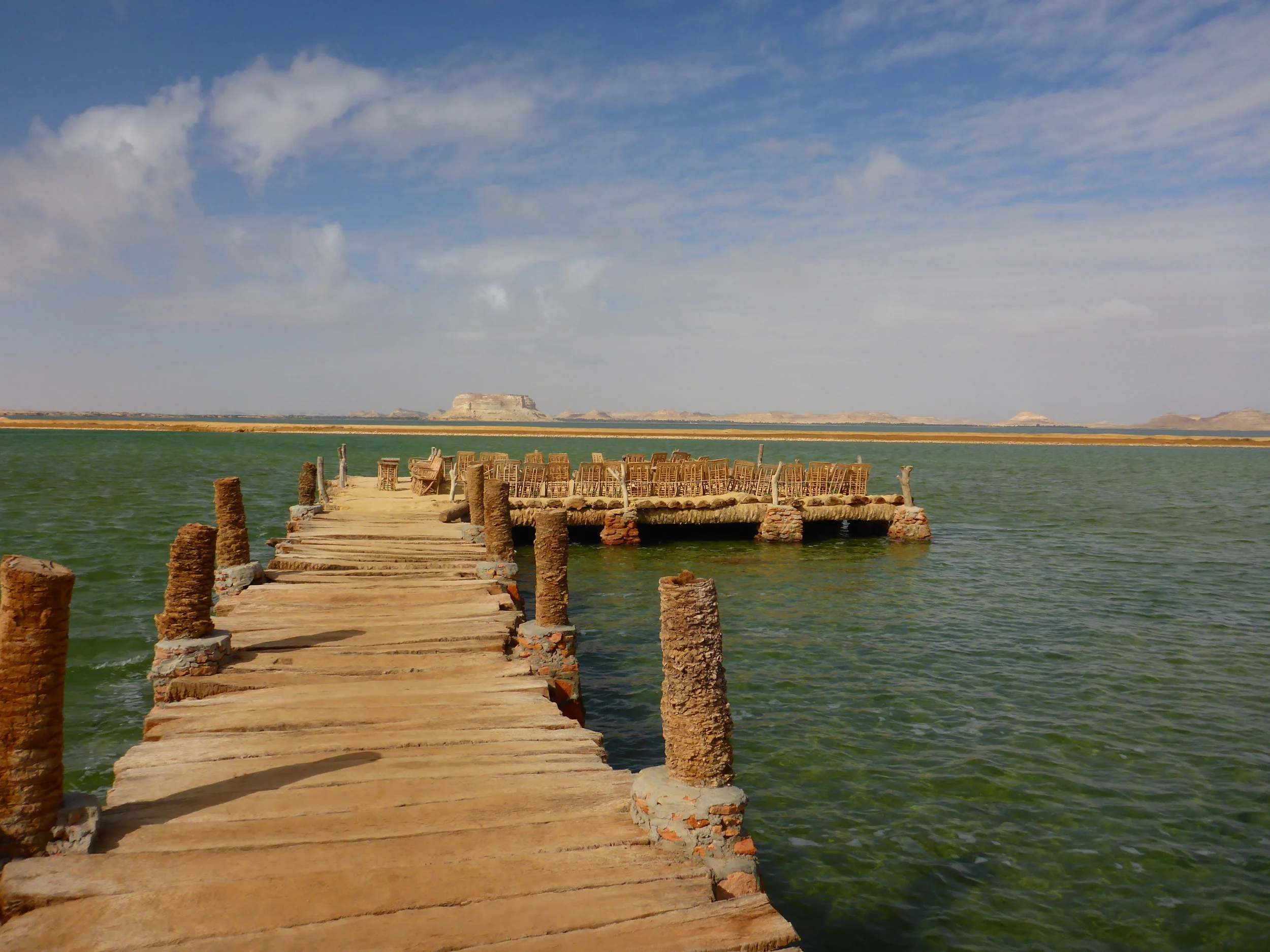 Paradise island on lake Siwa