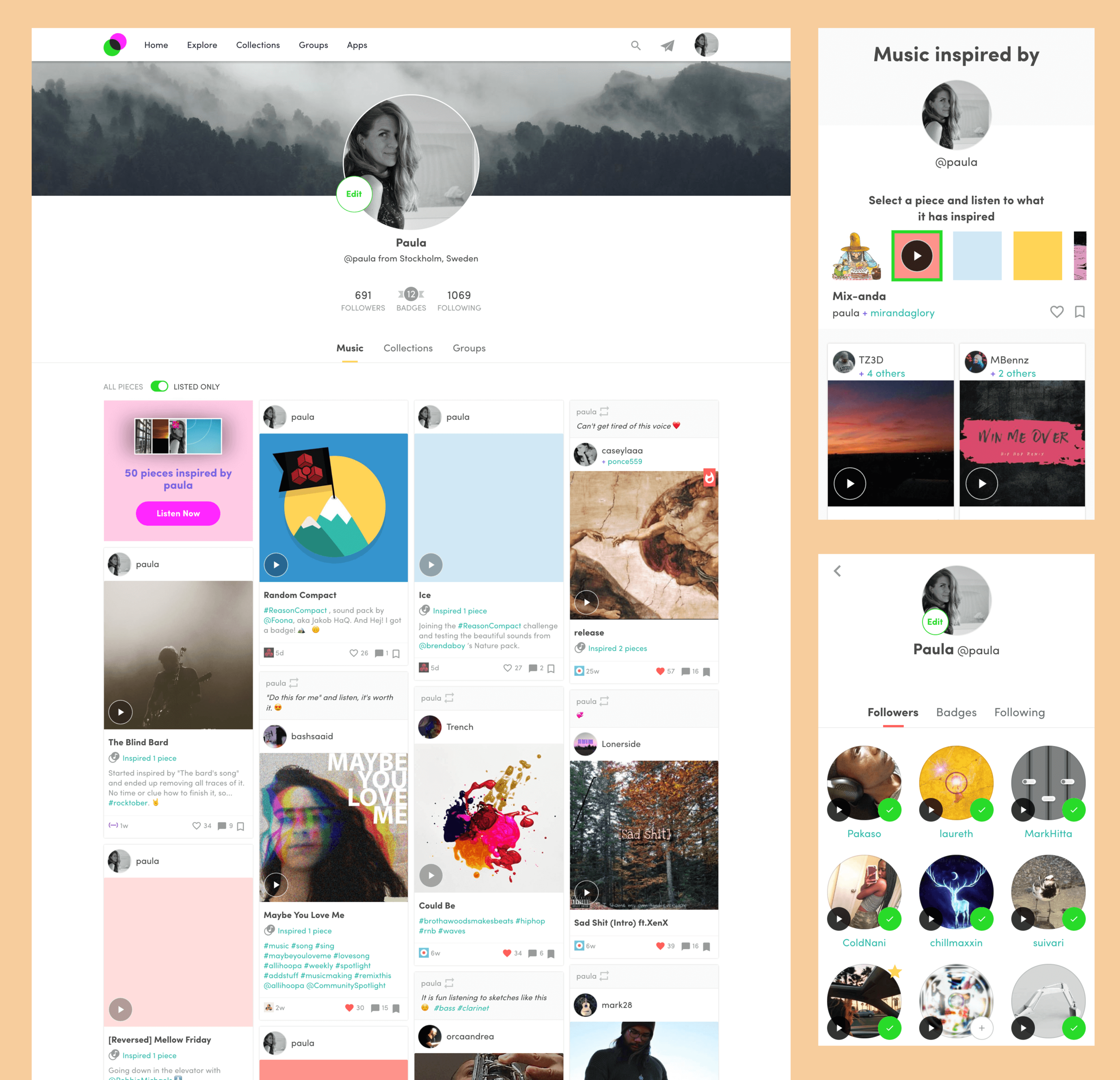 User's presence and connections