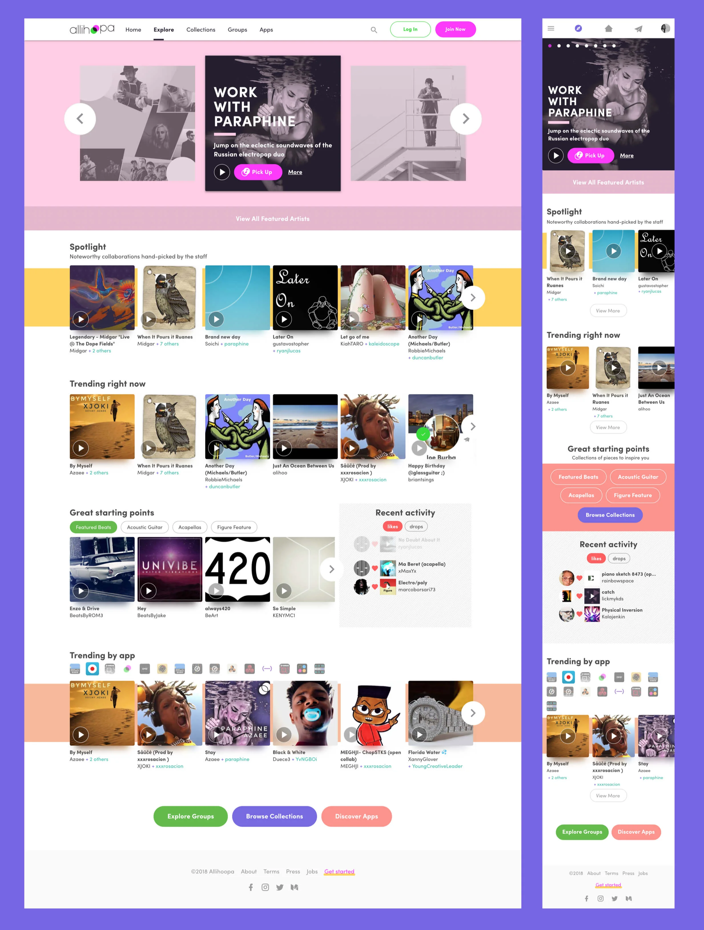 Trending and curated content
