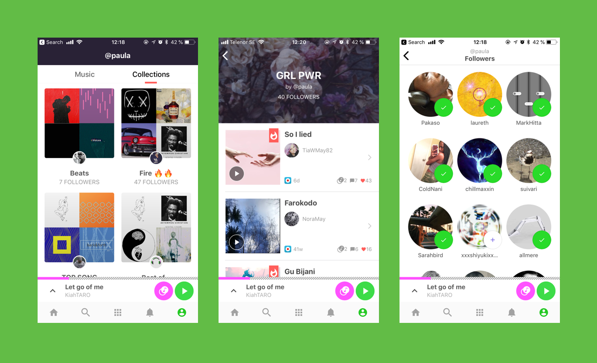 Collections, Collection page and Followers
