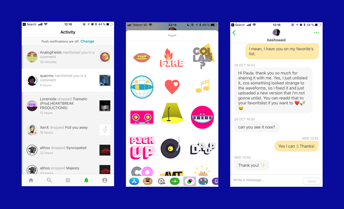 Notifications, iMessage Stickers and Direct Messaging