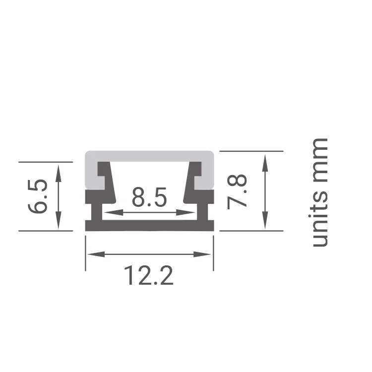 LED aluminium profile GFP-PRO-007 measurements