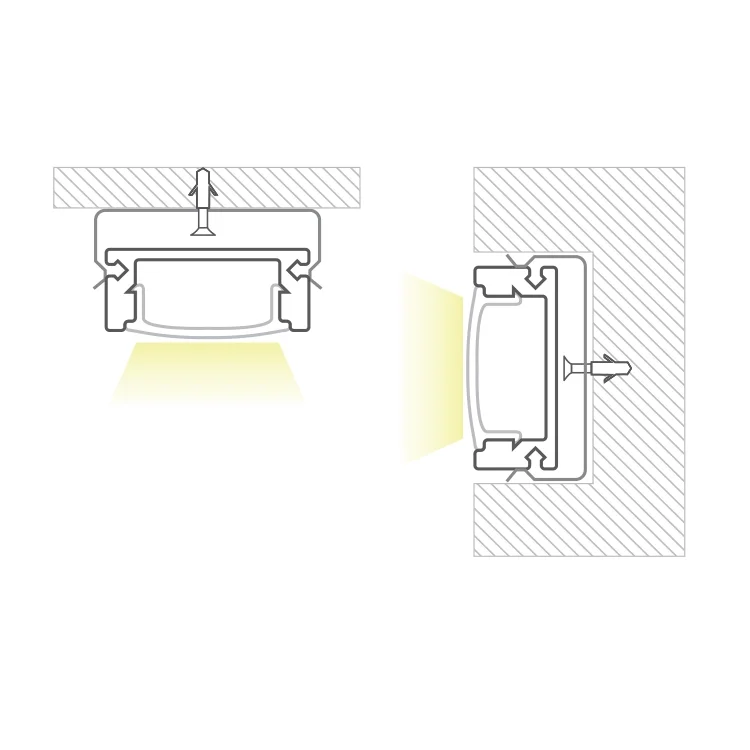 LED aluminium profile GFP-PRO-002 light display