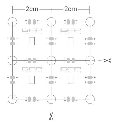 LED backlit cut diagram