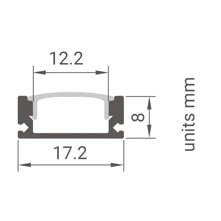 LED aluminium profile GFP-PRO-002 measurement