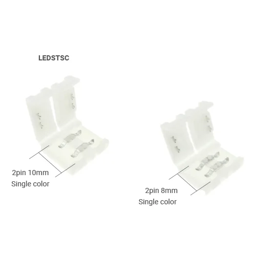 Single colour LED connectors - 5w to 10w (8mm PCB)