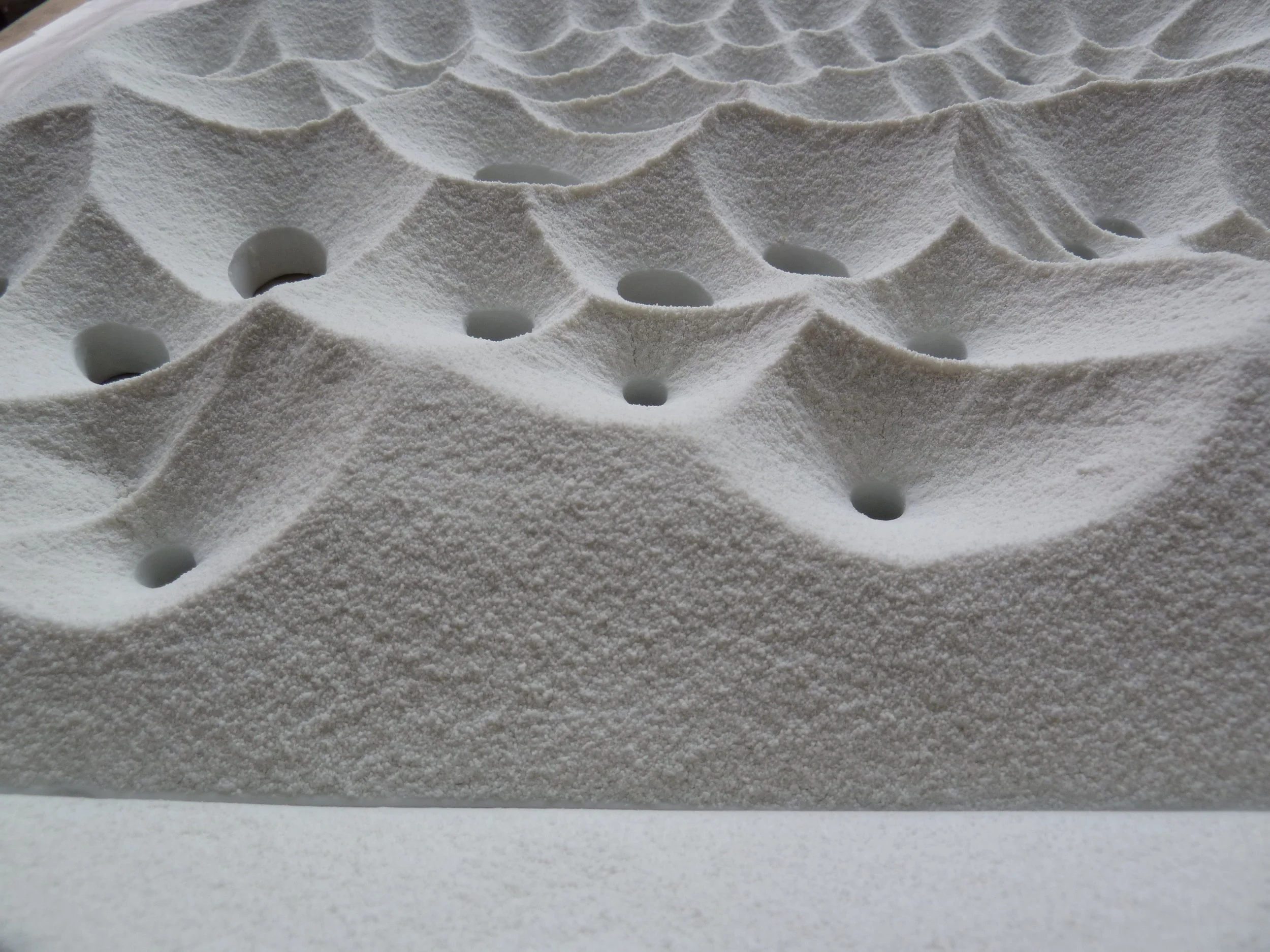   “...it’s about the relationship between the logic of the material and the logic of the technology....with the Heap tiles, there is a specific material logic that is intrinsic to the work. If a different kind of material was used, it wouldn’t form (