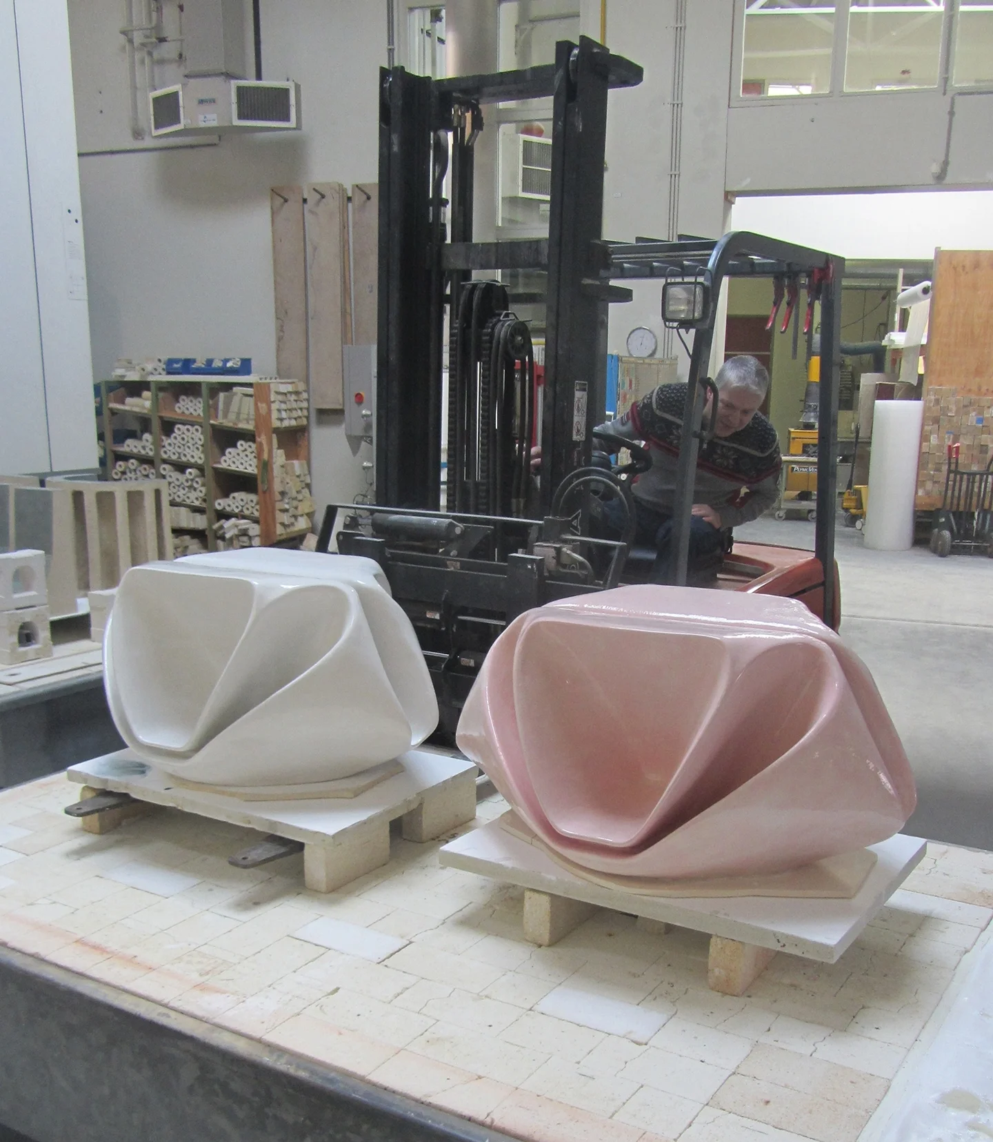 After glaze firing.